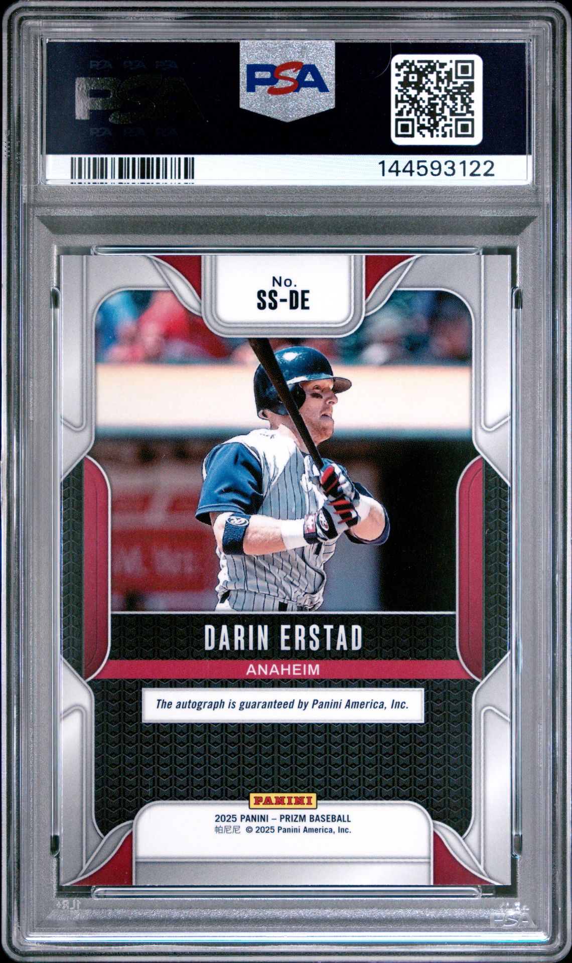 2025 Panini Prizm Sensational Signatures Darin Erstad #Ss-De Mint 9 back