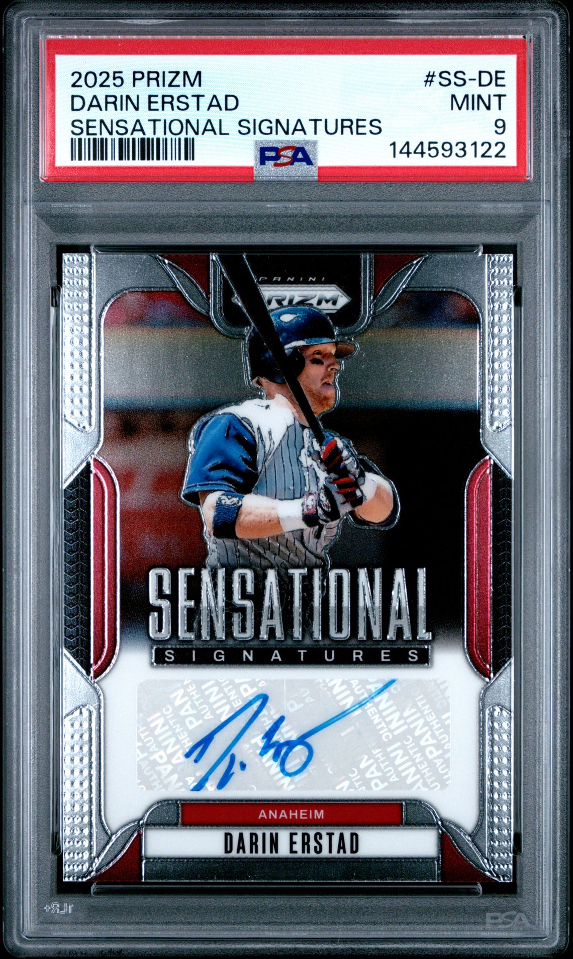 2025 Panini Prizm Sensational Signatures Darin Erstad #Ss-De Mint 9 front