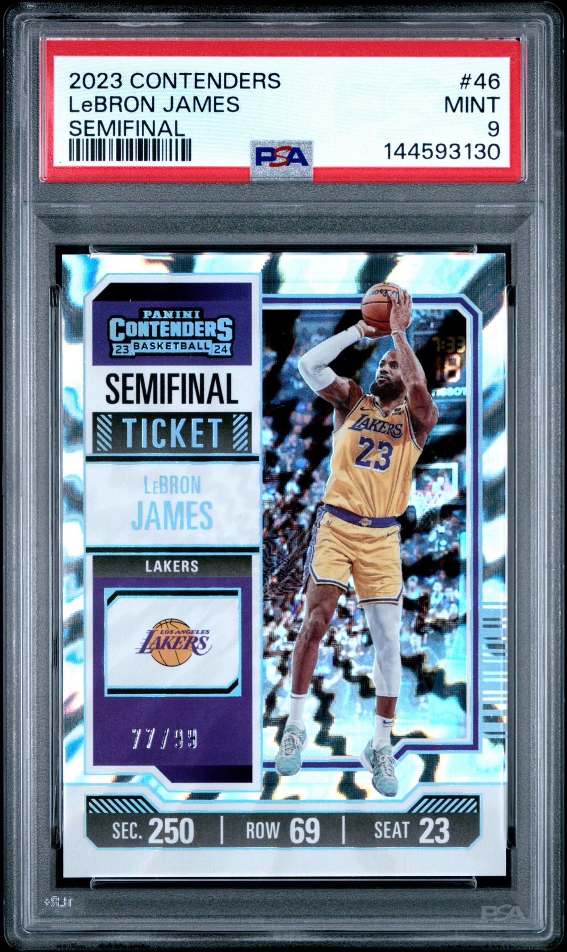 2023 Panini Contenders Lebron James #46 (Semifinal) Mint 9 front