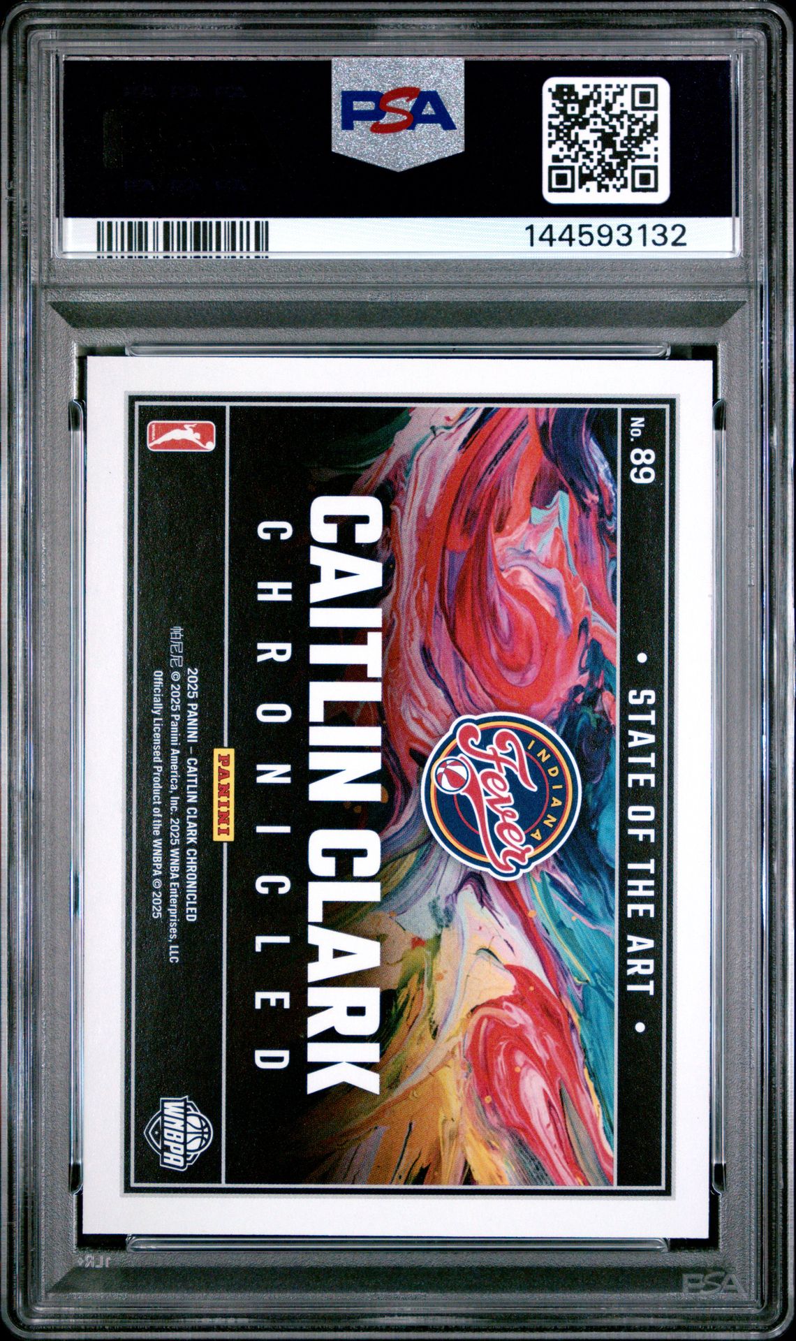 2025 Panini Caitlin Clark Chronicled Caitlin Clark #89 Gem Mt 10 back