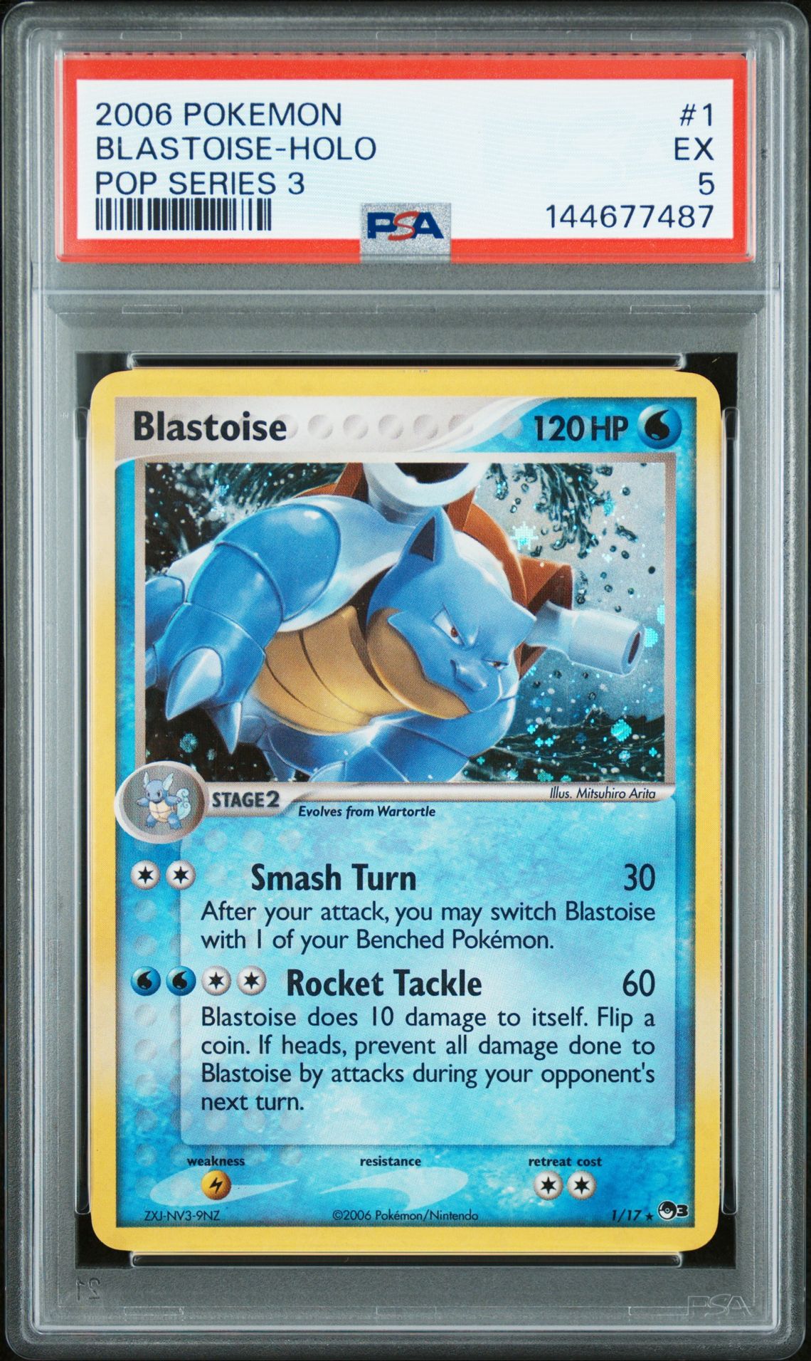 2006 Pokemon #1 Blastoise-Holo front
