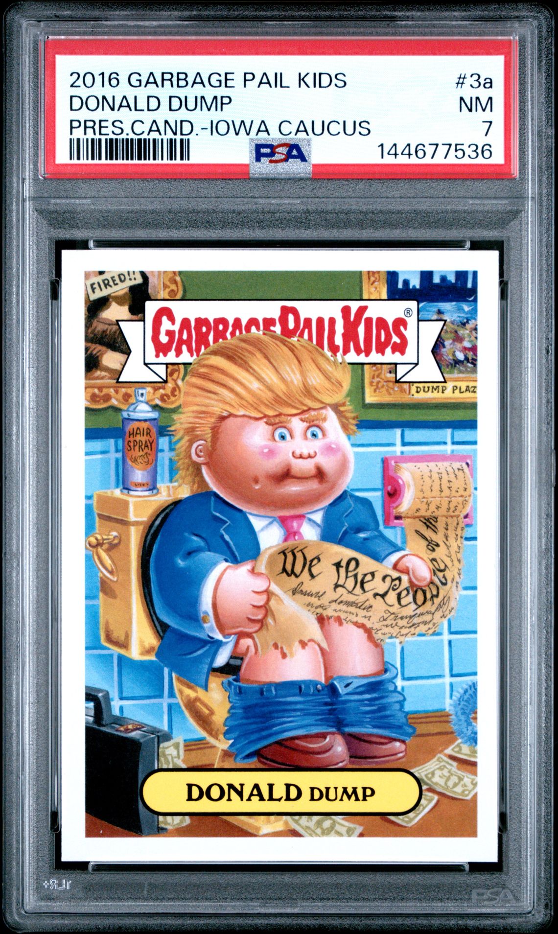2016 Topps Garbage Pail Kids #3A Donald Dump front
