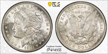 1921-D $1 MS64