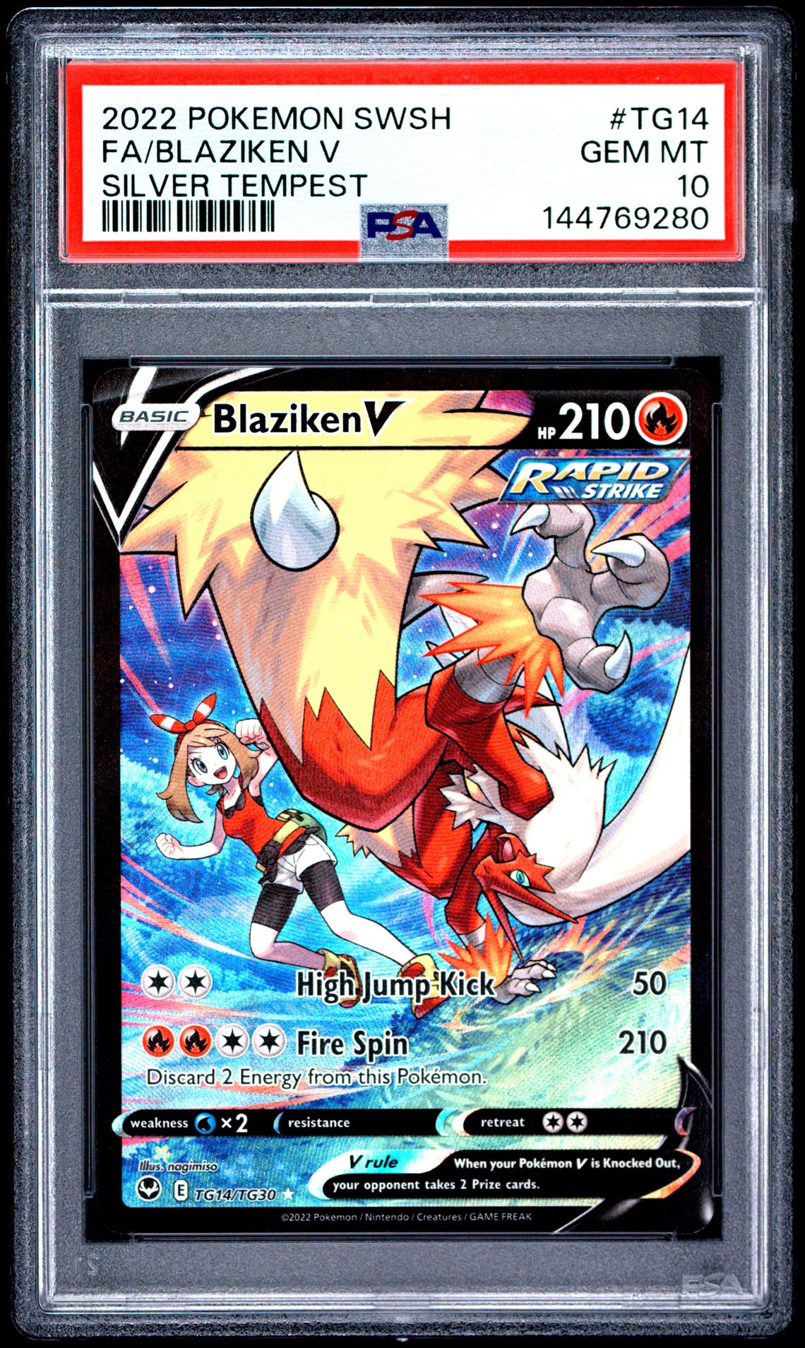 2022 Pokemon POKEMON SWORD & SHIELD SILVER TEMPEST #TG14 Fa/Blaziken V front