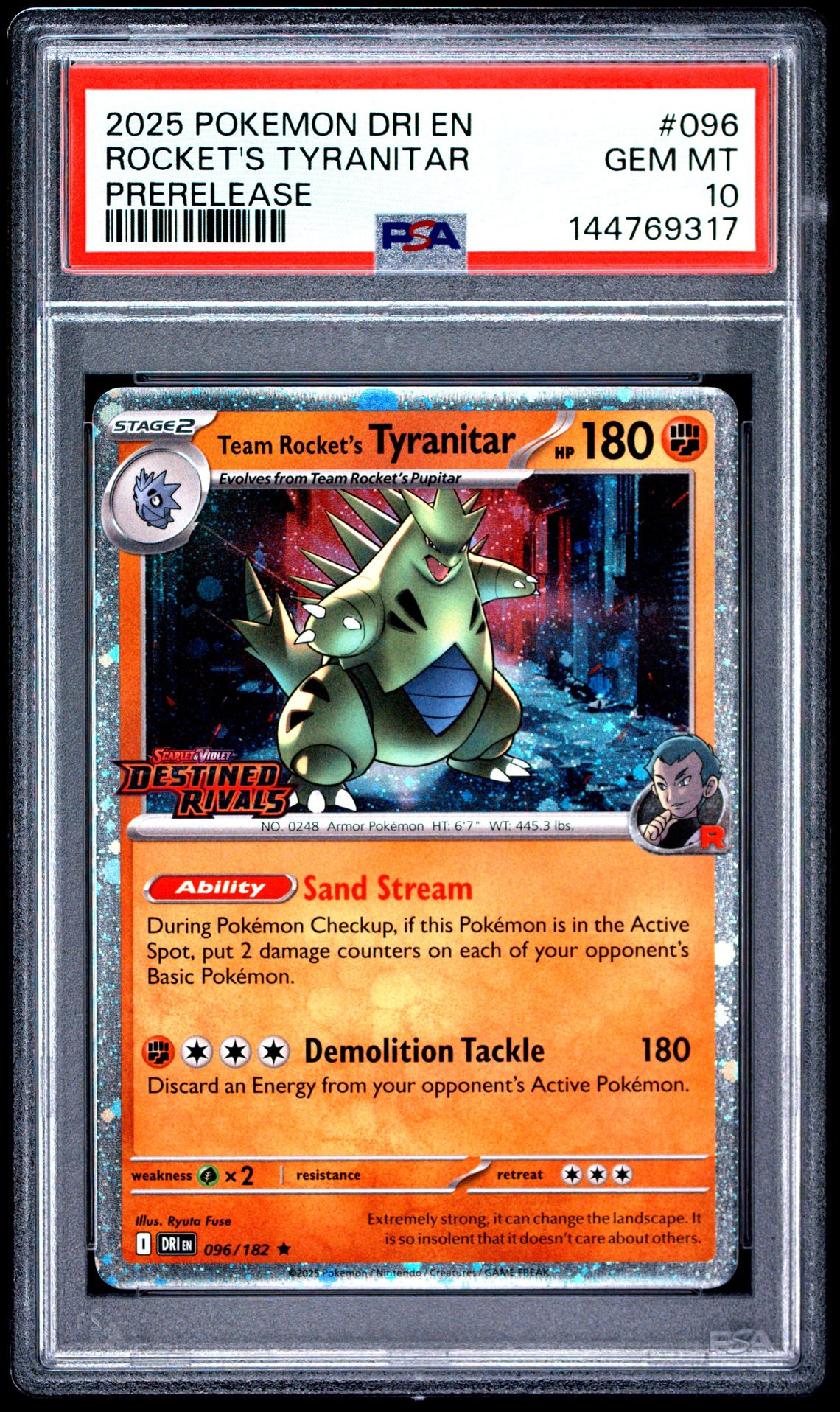 2025 Pokemon POKEMON DRI EN-DESTINED RIVALS #096 Rocket's Tyranitar front