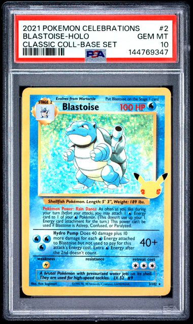 2021 Pokemon POKEMON CELEBRATIONS CLASSIC COLLECTION Holo #2 Blastoise-Holo front