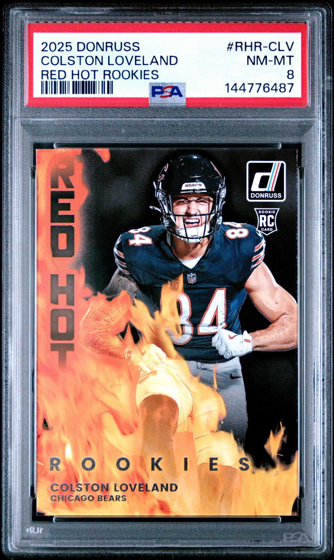 2025 Panini Donruss Red Hot Rookies Colston Loveland #Rhr-Clv Nm-Mt 8 front