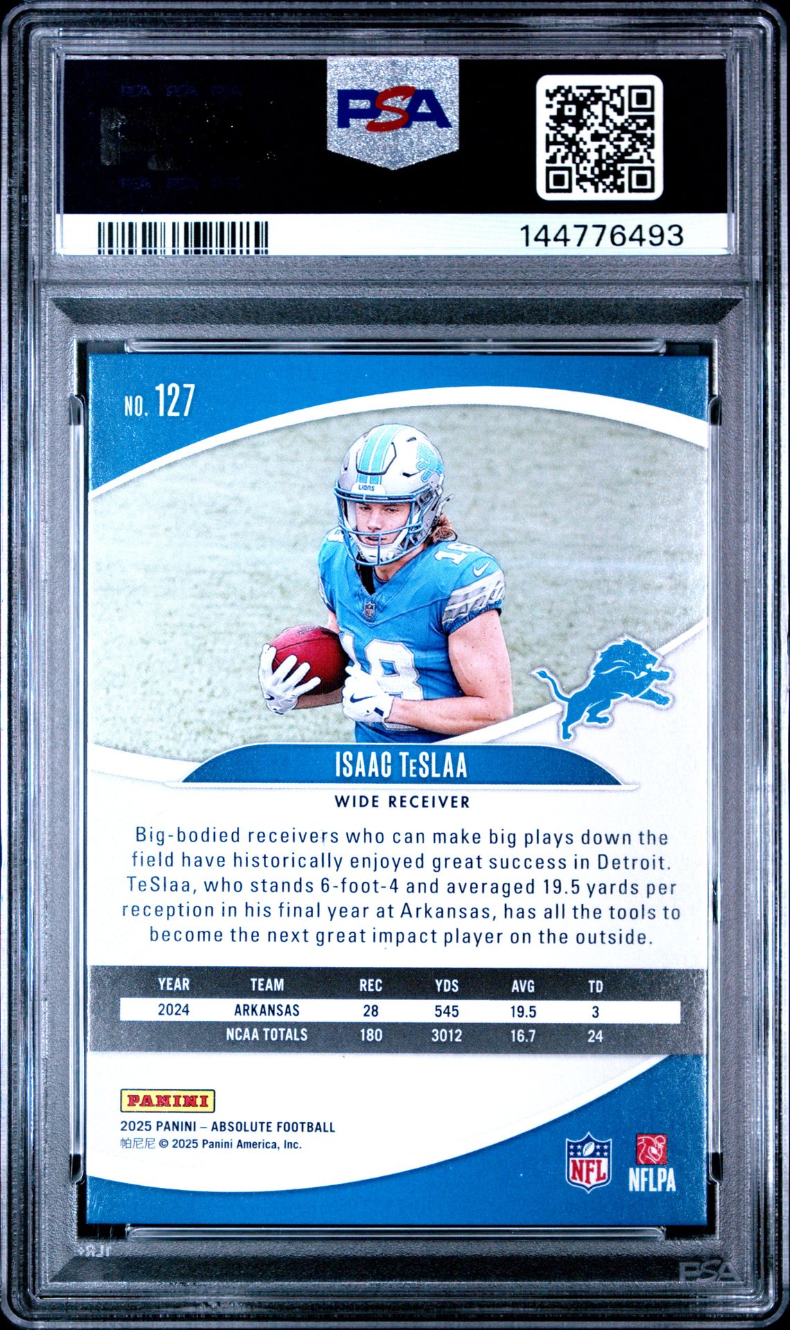2025 Panini Absolute Isaac Teslaa #127 Nm-Mt 8 back