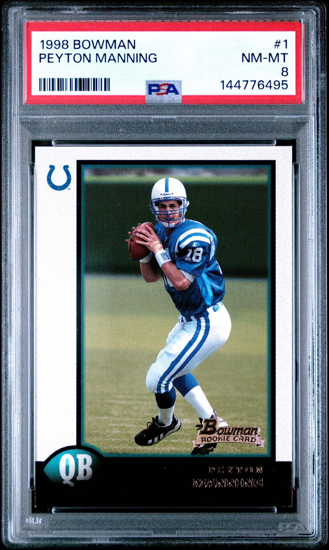 1998 Bowman Peyton Manning #1 Nm-Mt 8 front