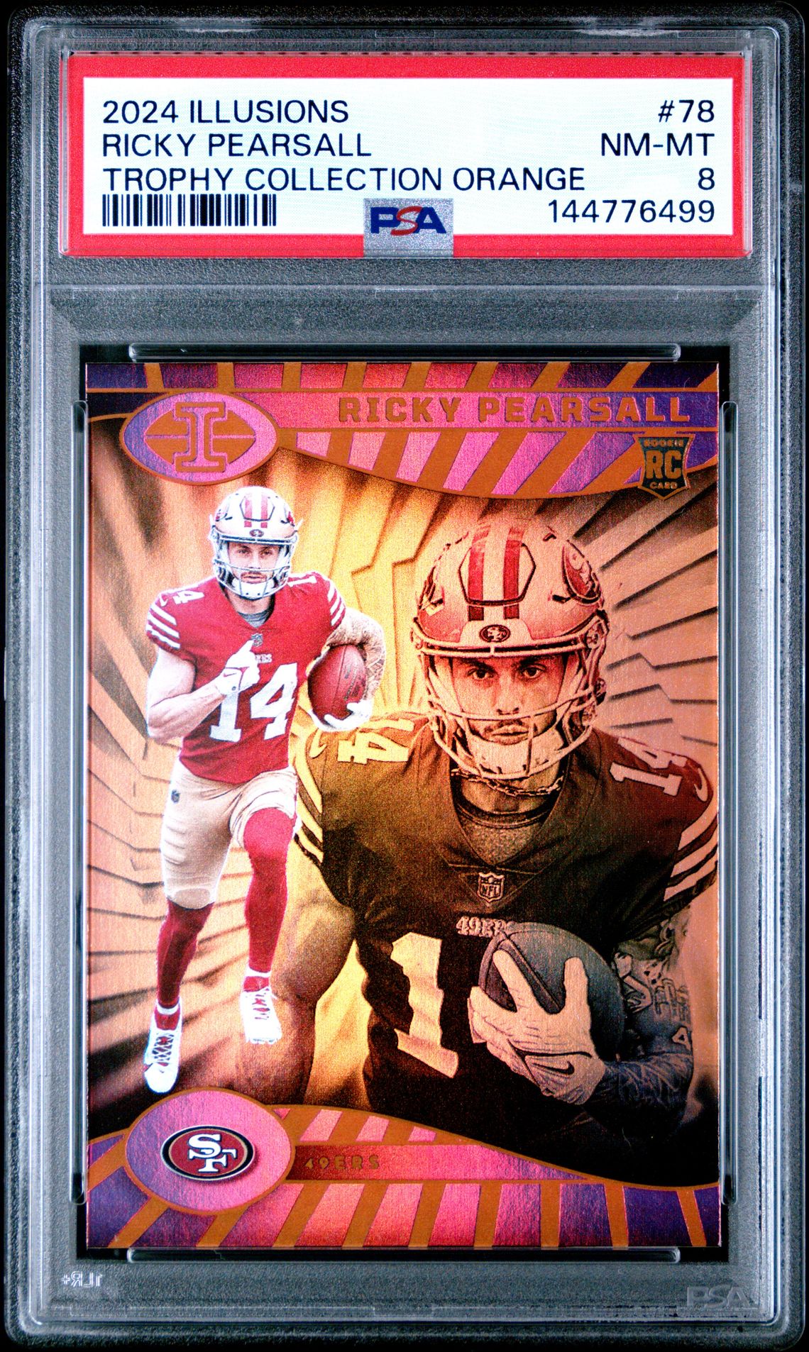 2024 Panini Illusions Ricky Pearsall #78 (Trophy Collection Orange) Nm-Mt 8 front