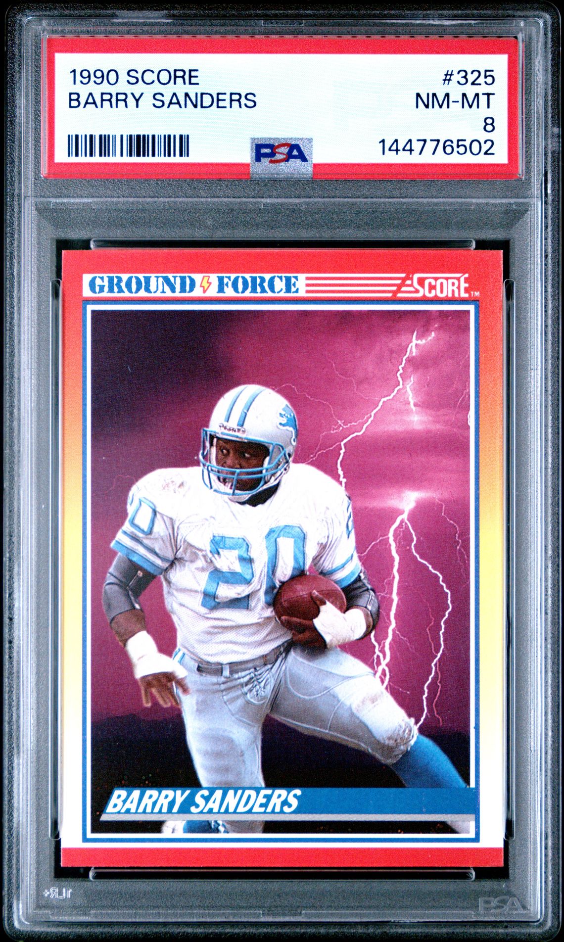 1990 Score Barry Sanders #325 Nm-Mt 8 front