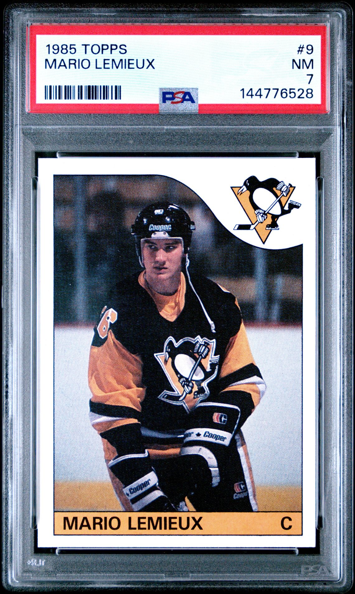 1985 Topps Mario Lemieux #9 Nm 7 front