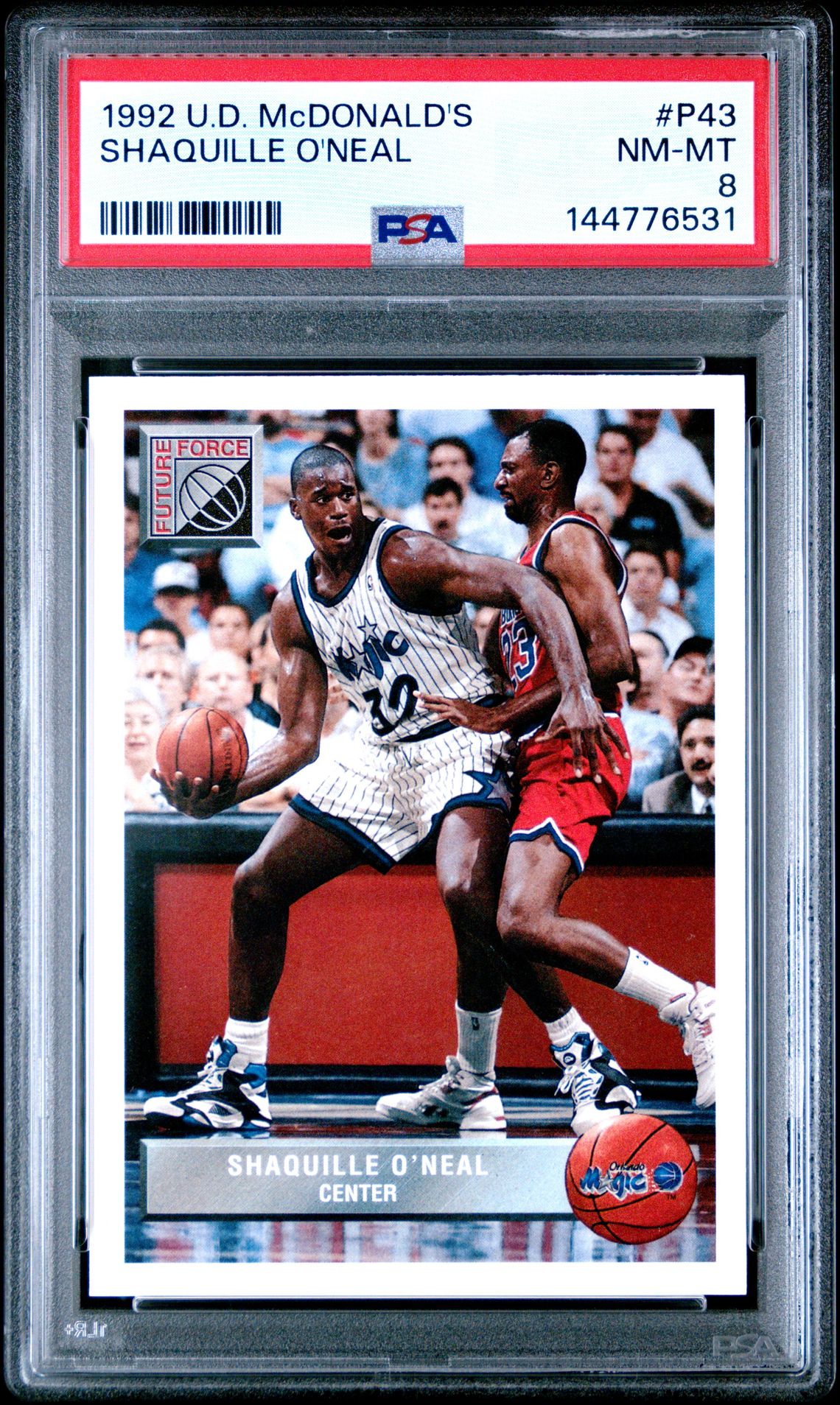 1992 Upper Deck Mcdonald's Shaquille O'neal #P43 Nm-Mt 8 front