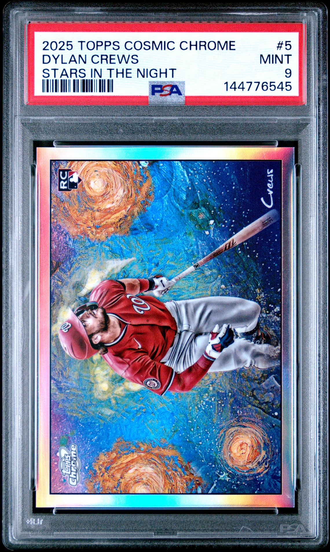 2025 Topps Cosmic Chrome Stars In The Night Dylan Crews #5 Mint 9 front