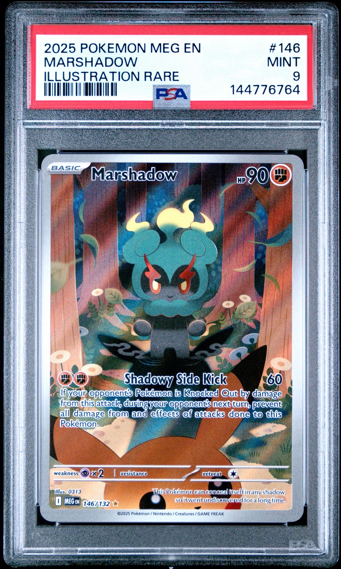 2025 Pokemon Meg En-Mega Evolution Marshadow #146 (Illustration Rare) Mint 9 front