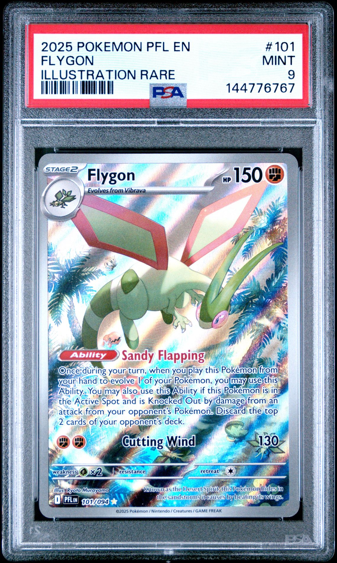2025 Pokemon Pfl En-Phantasmal Flames Flygon #101 (Illustration Rare) Mint 9 front