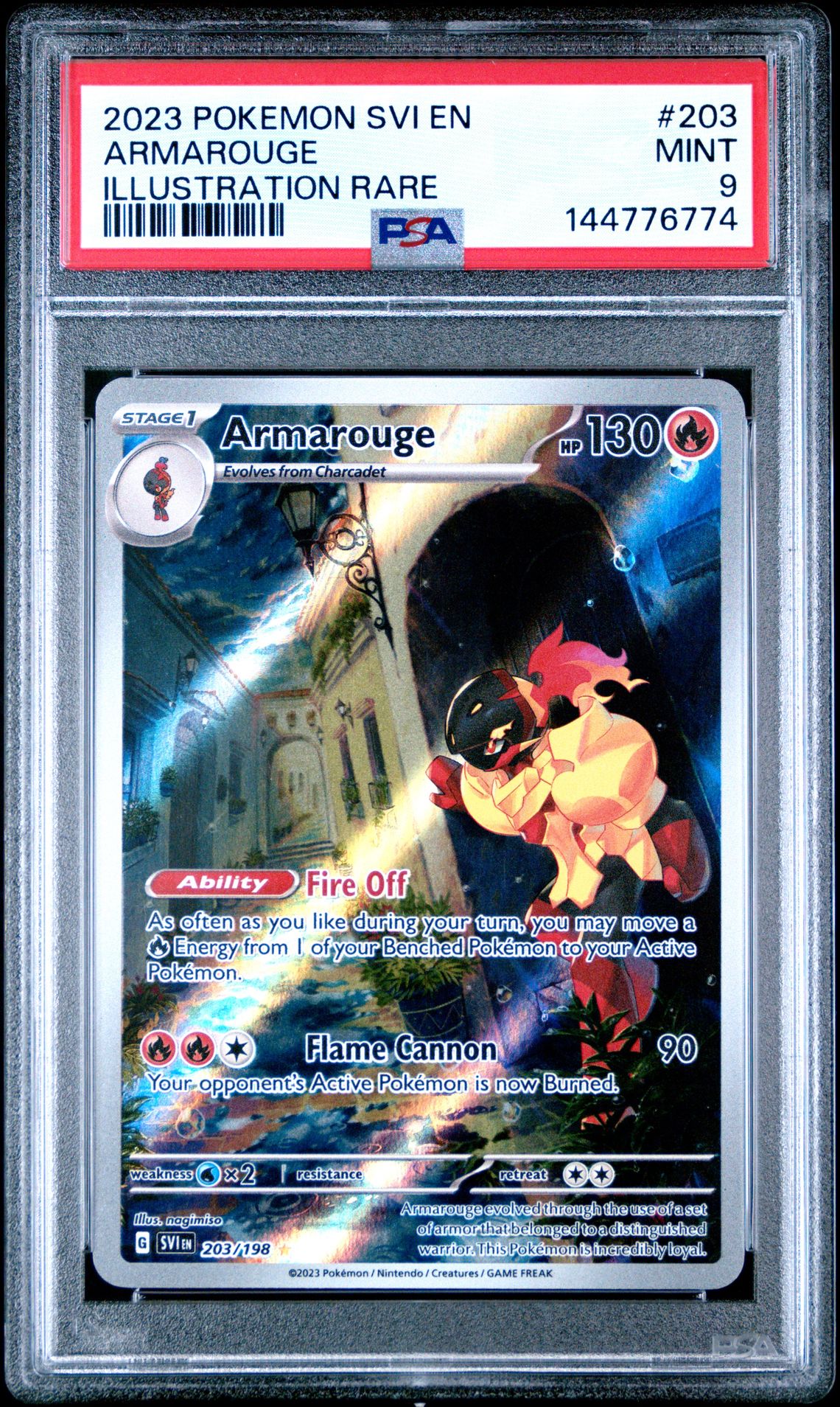 2023 Pokemon Svi En-Scarlet & Violet Armarouge #203 (Illustration Rare) Mint 9 front