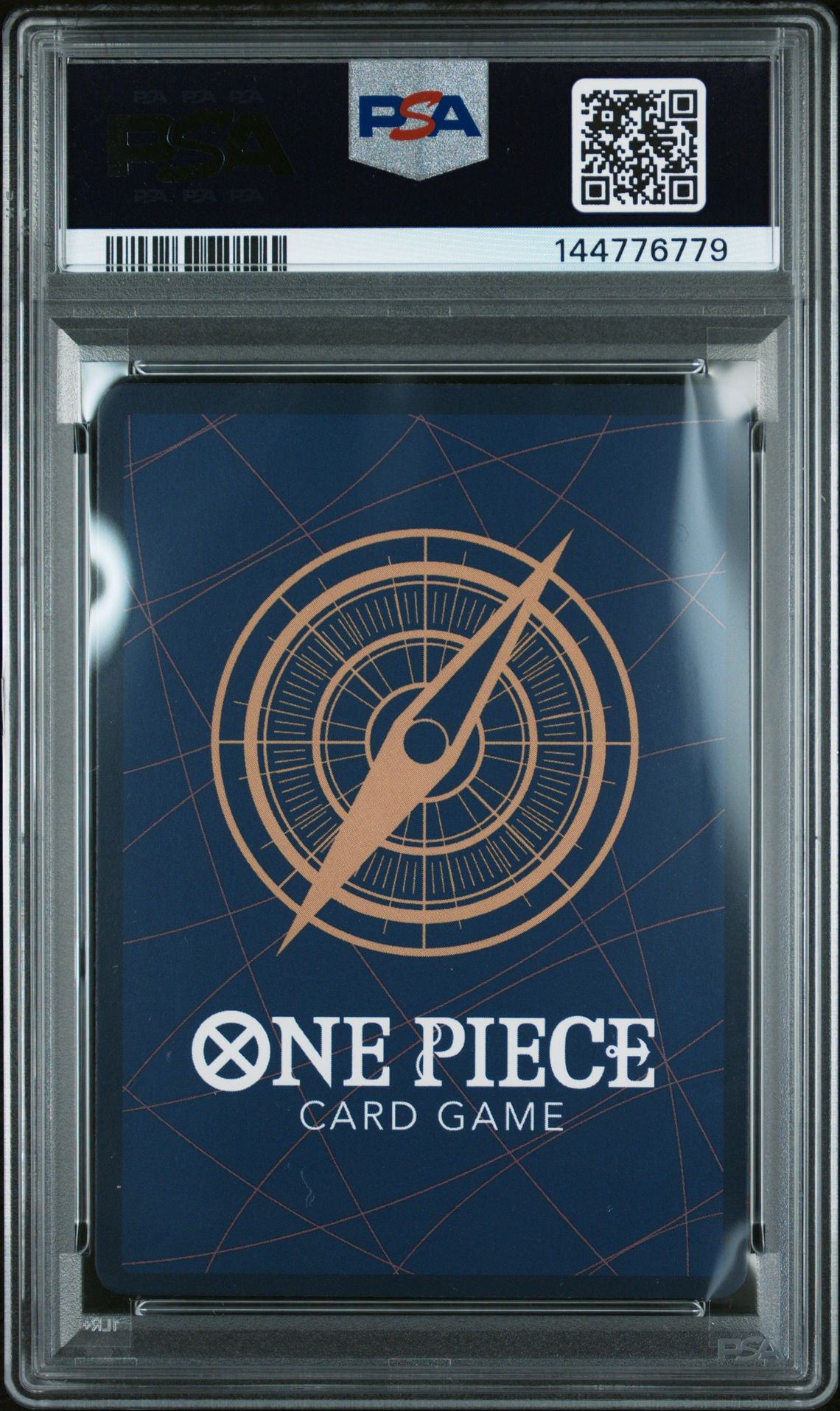 2025 One Piece Op11-A Fist Of Divine Speed Honesty Impact #018 (Alternate Art) Gem Mt 10 back view - PSA certificate #144776779