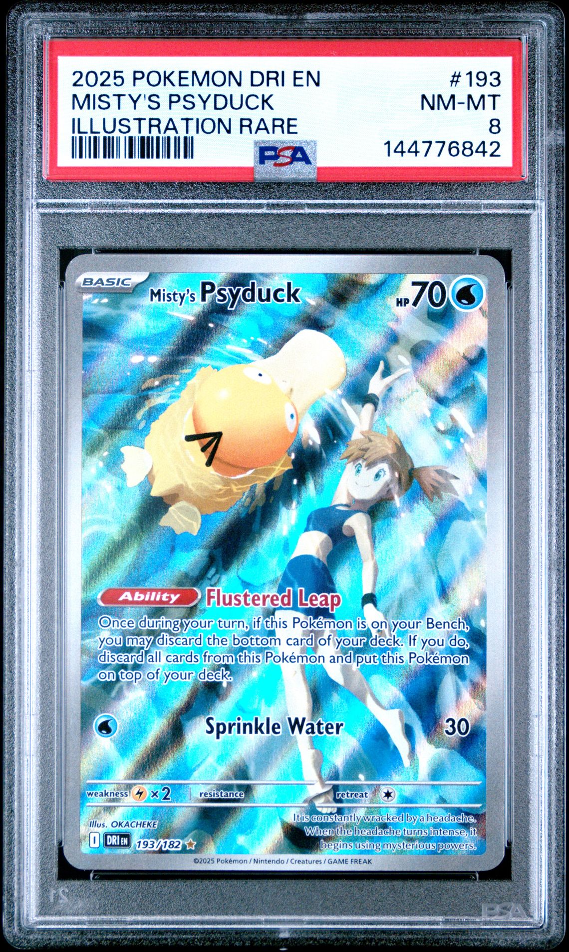 2025 Pokemon Dri En-Destined Rivals Misty's Psyduck #193 (Illustration Rare) Nm-Mt 8 front