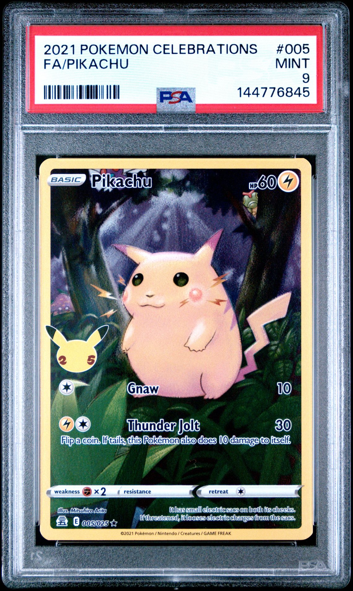 2021 Pokemon Celebrations Fa/Pikachu #005 Mint 9 front