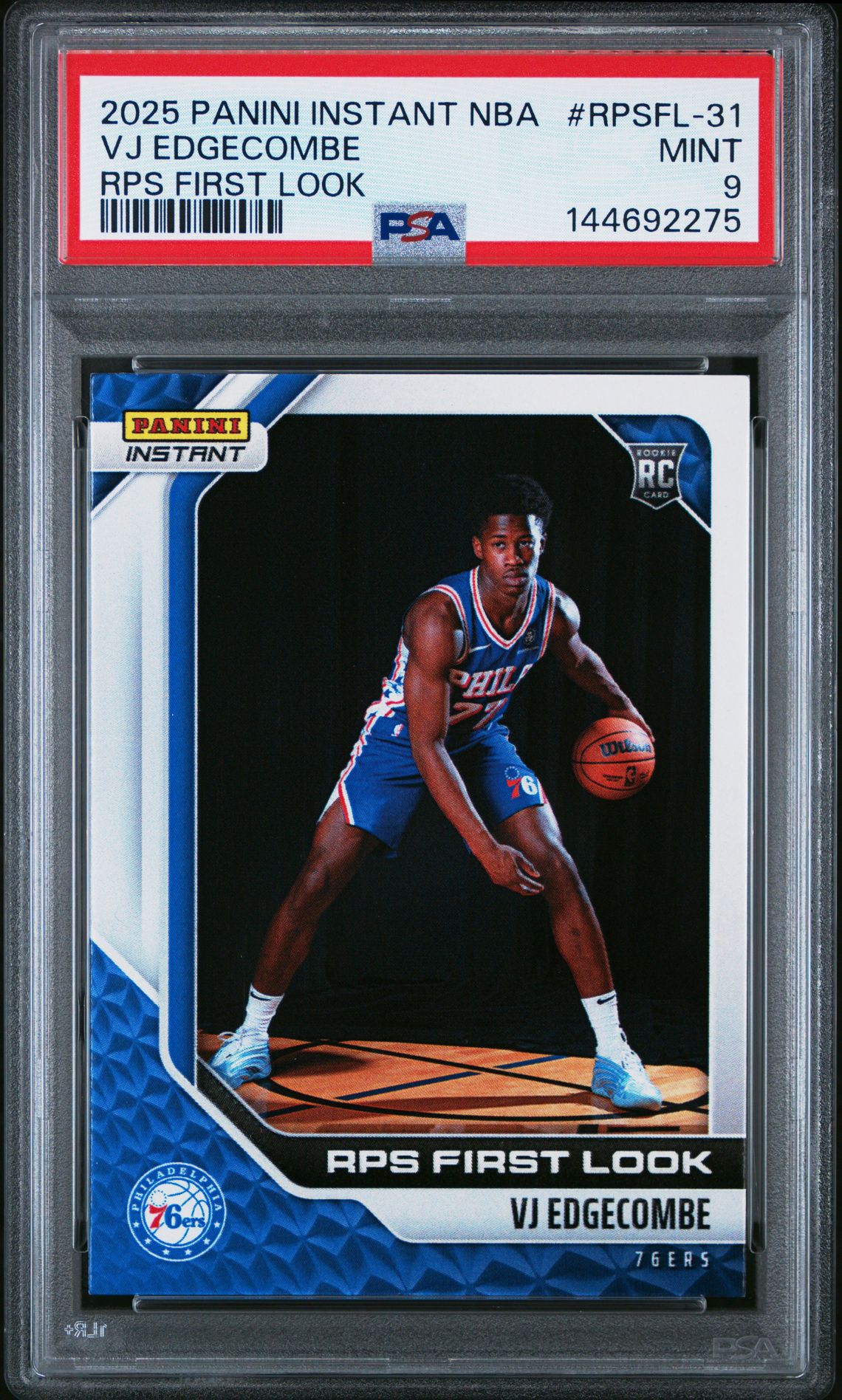 2025 Panini PANINI INSTANT NBA RPS FIRST LOOK #RPSFL-31 Vj Edgecombe front