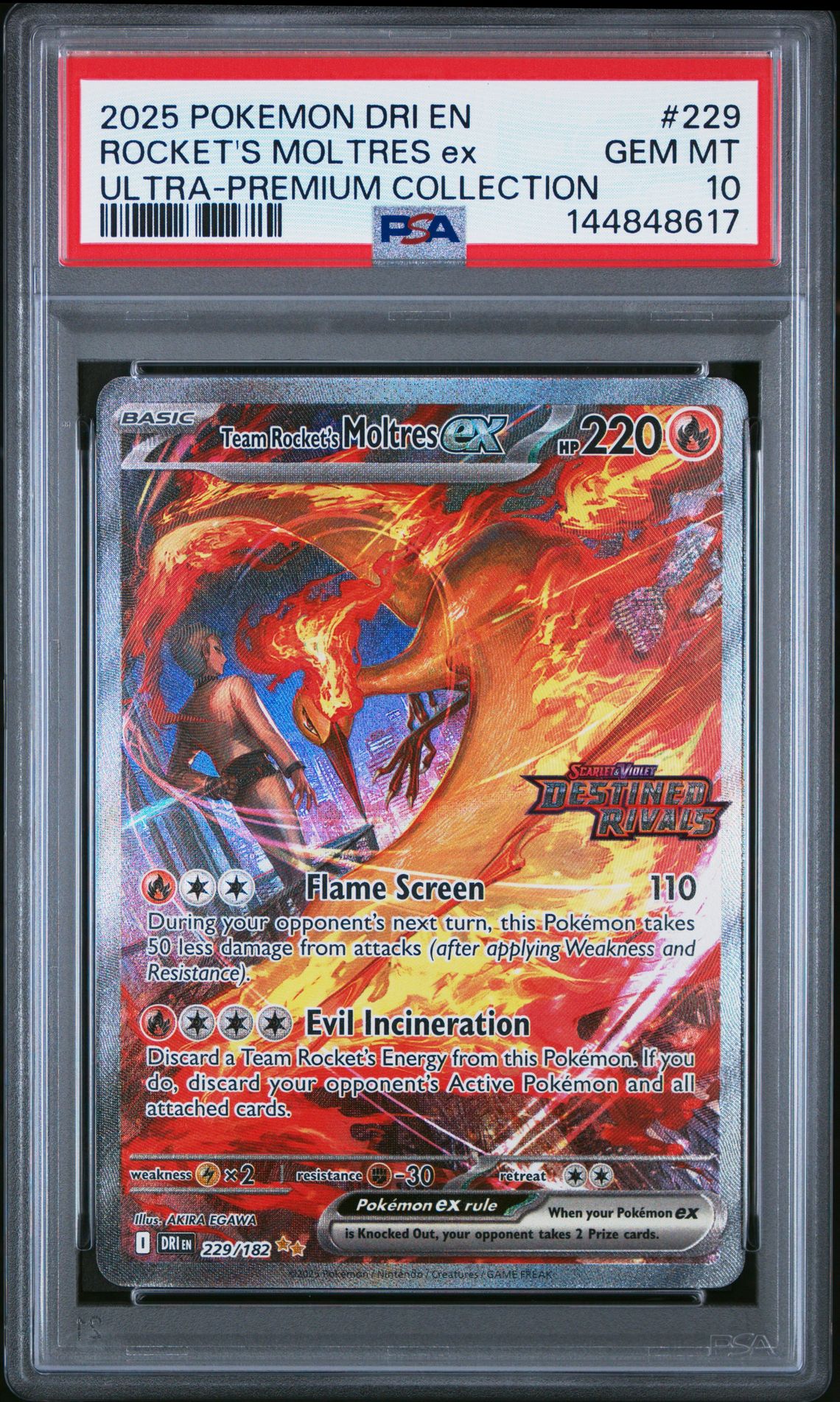 2025 Pokemon POKEMON DRI EN-DESTINED RIVALS ULTRA-PREMIUM COLLECTION #229 Rocket's Moltres EX front