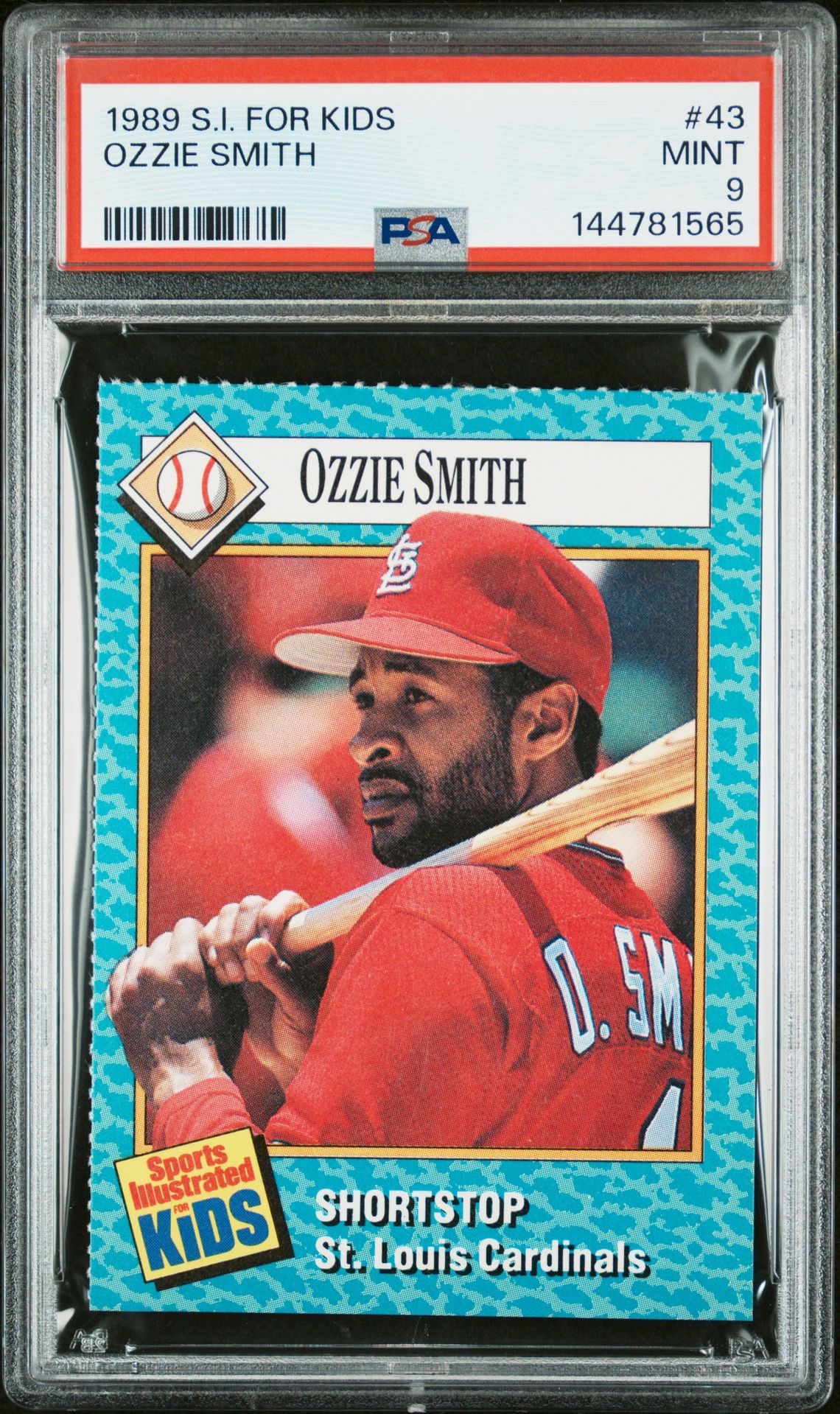1989 S.I. FOR KIDS #43 Ozzie Smith front