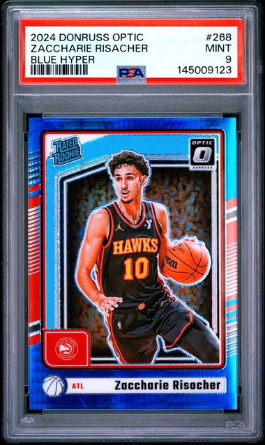 2024 Panini Donruss Optic Blue #268 Zaccharie Risacher front