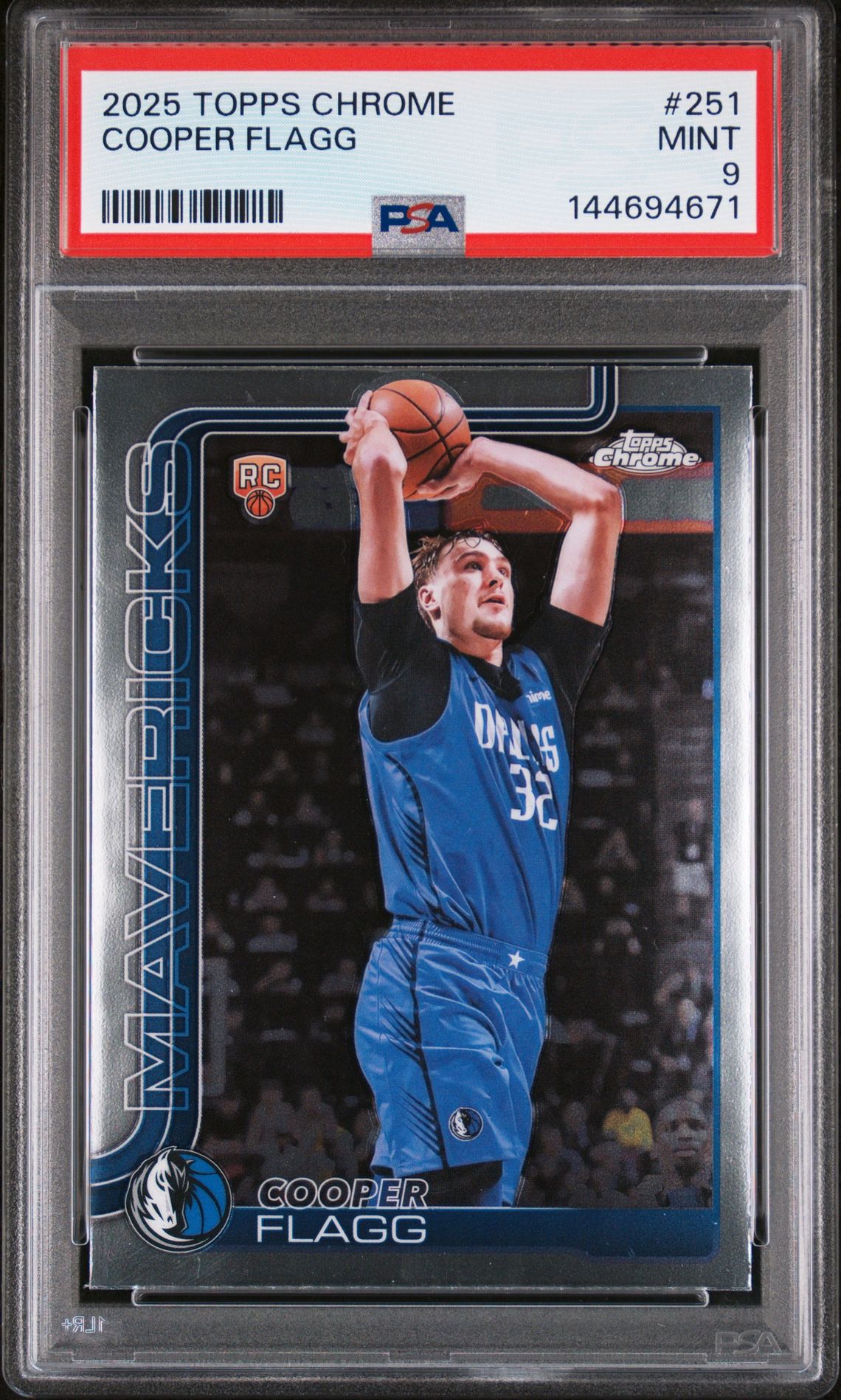 2025 Topps Chrome Cooper Flagg #251 Mint 9 front