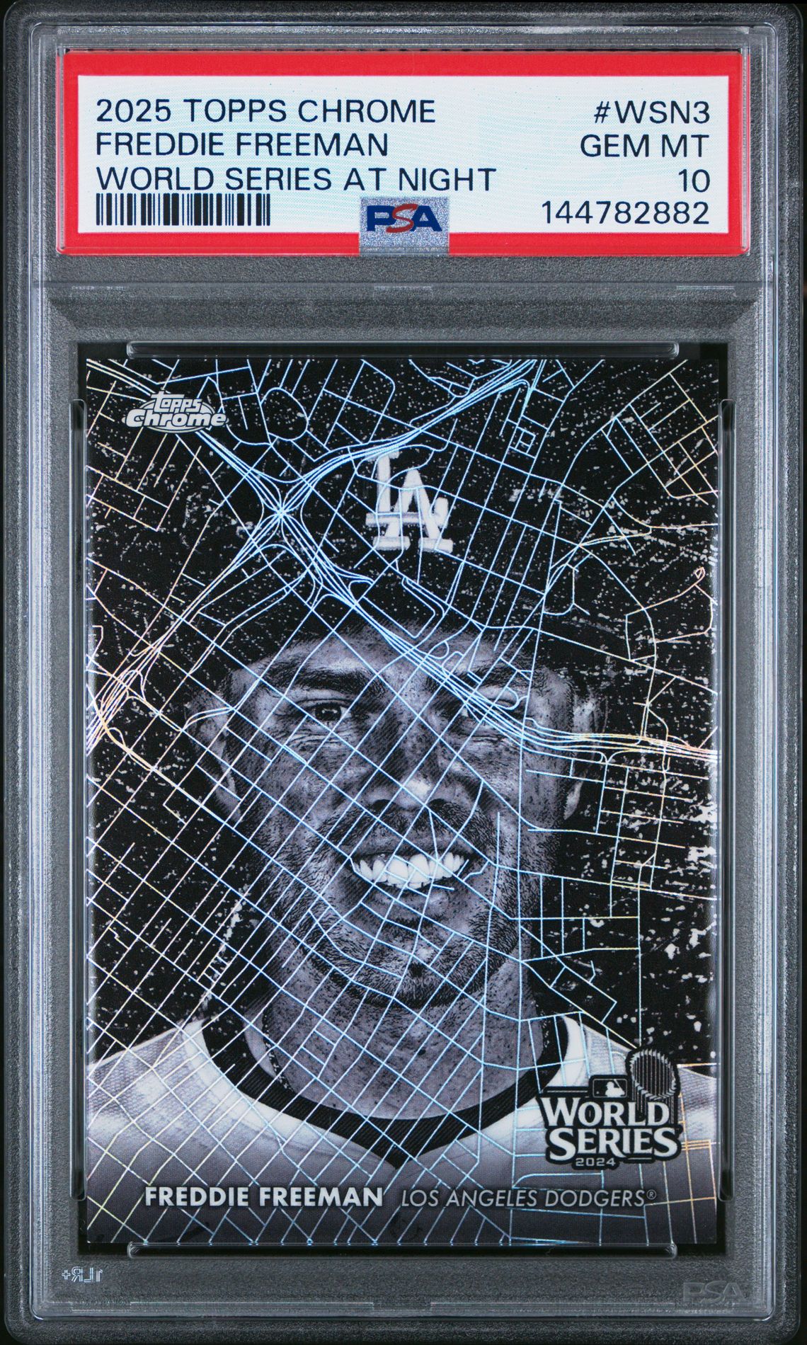2025 Topps Chrome World Series At Night Freddie Freeman #Wsn3 Gem Mt 10 front