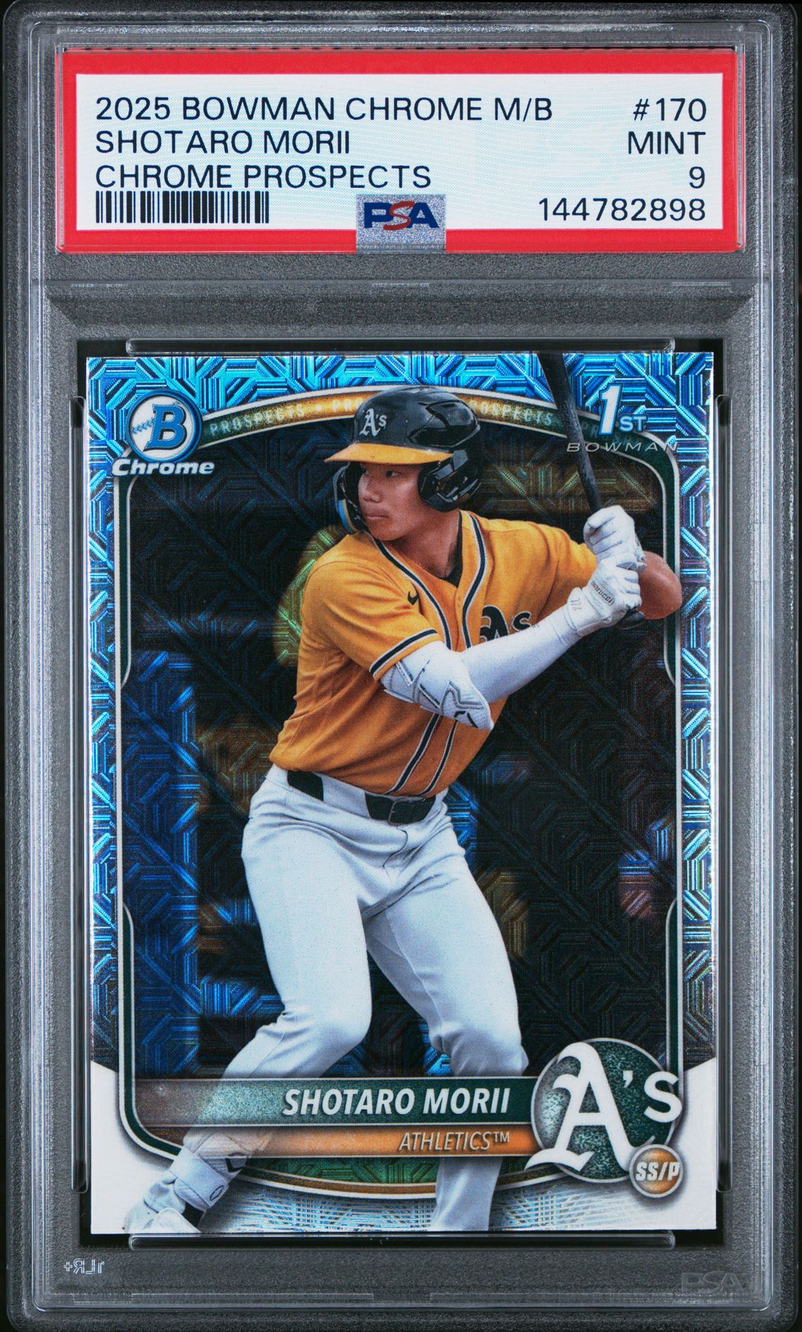 2025 Bowman Chrome Mega Box Chrome Prospects Shotaro Morii #170 Mint 9 front