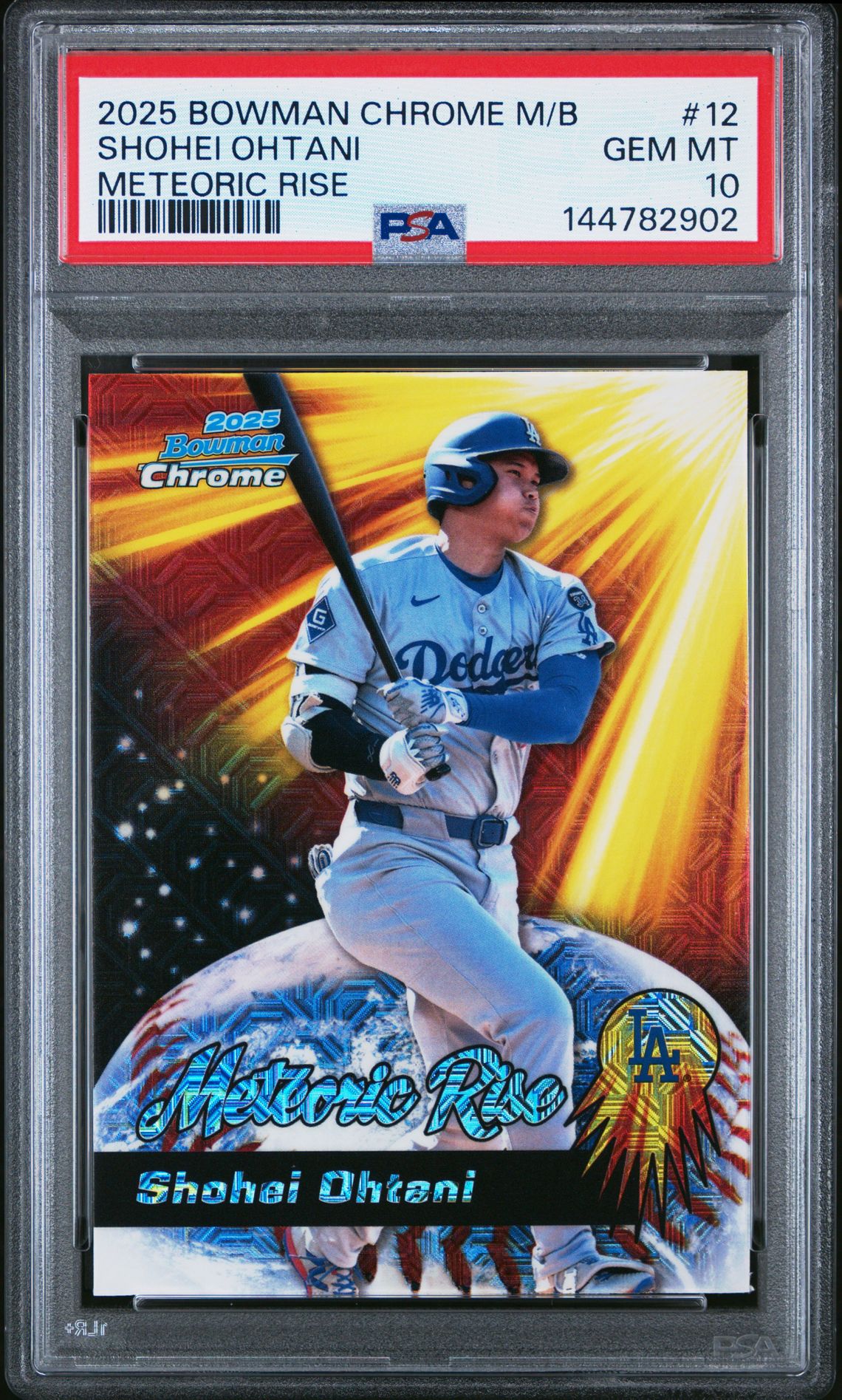 2025 Bowman Chrome Mega Box Meteoric Rise Shohei Ohtani #12 Gem Mt 10 front
