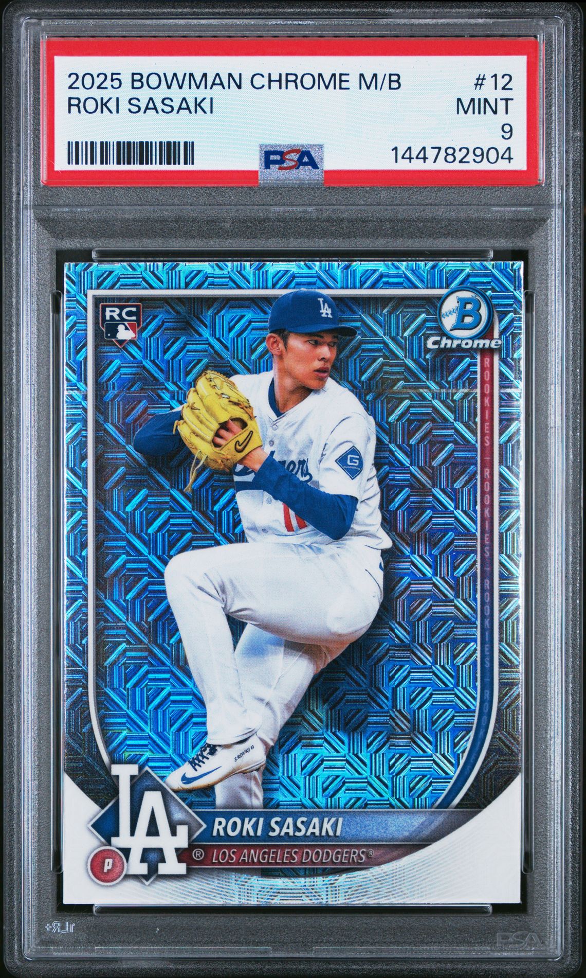 2025 Bowman Chrome Mega Box Roki Sasaki #12 Mint 9 front