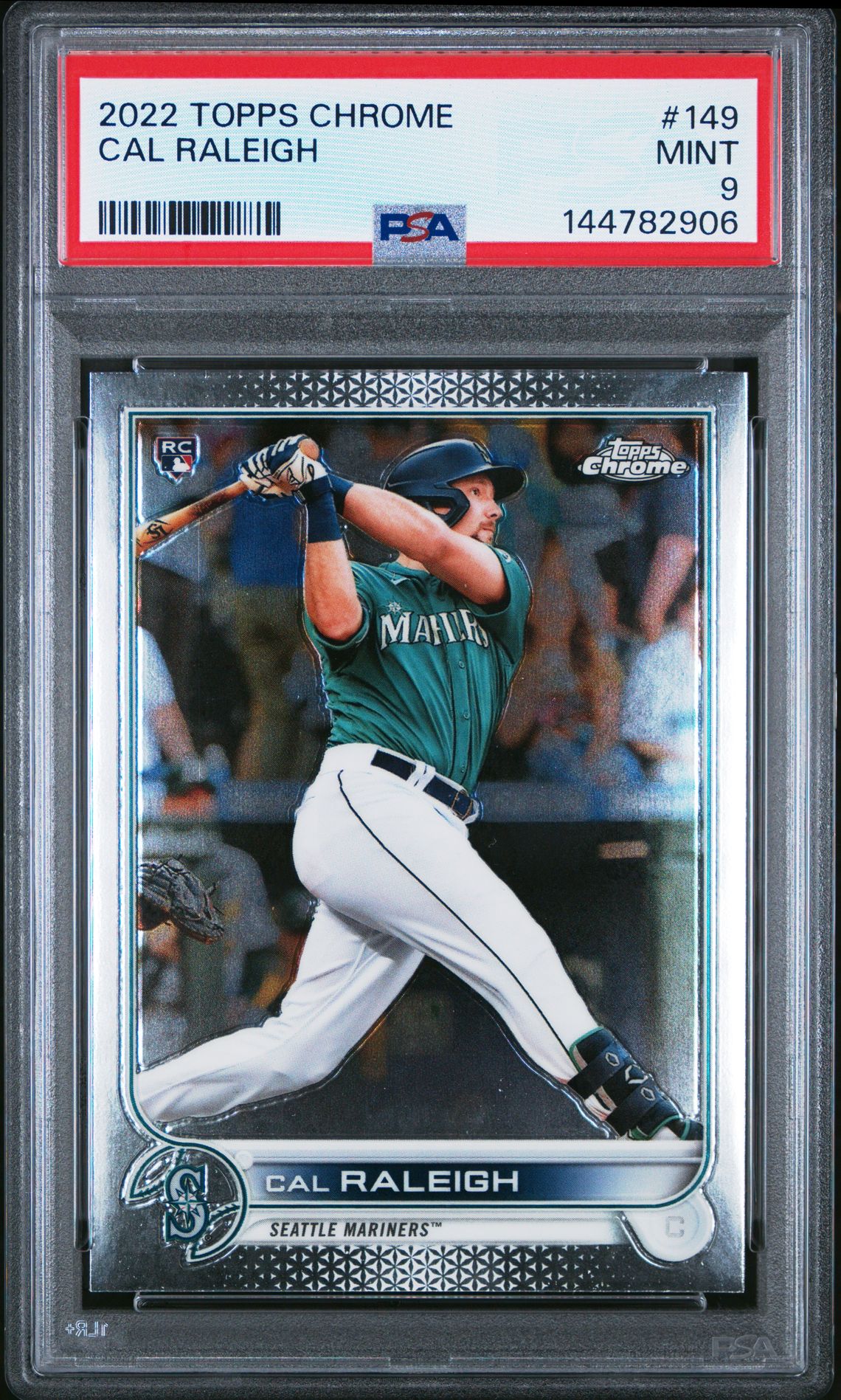 2022 Topps Chrome Cal Raleigh #149 Mint 9 front