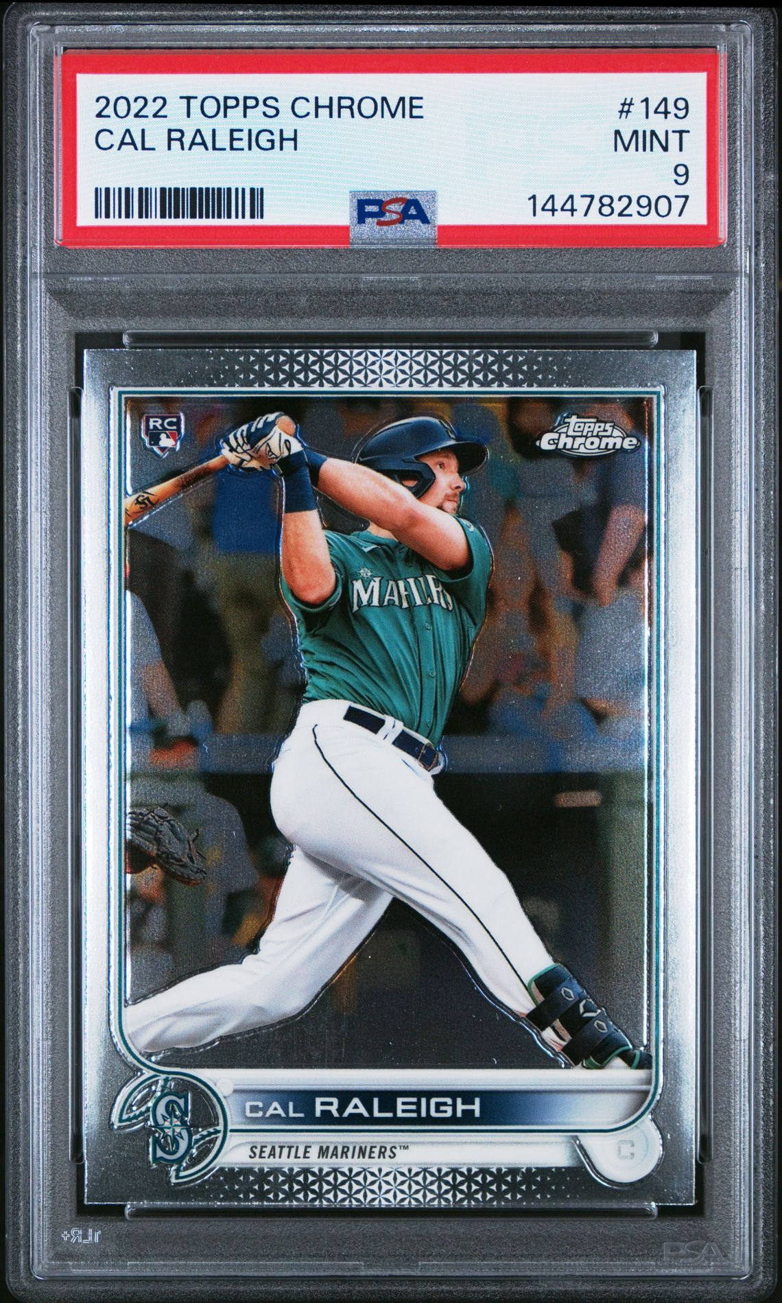 2022 Topps Chrome Cal Raleigh #149 Mint 9 front