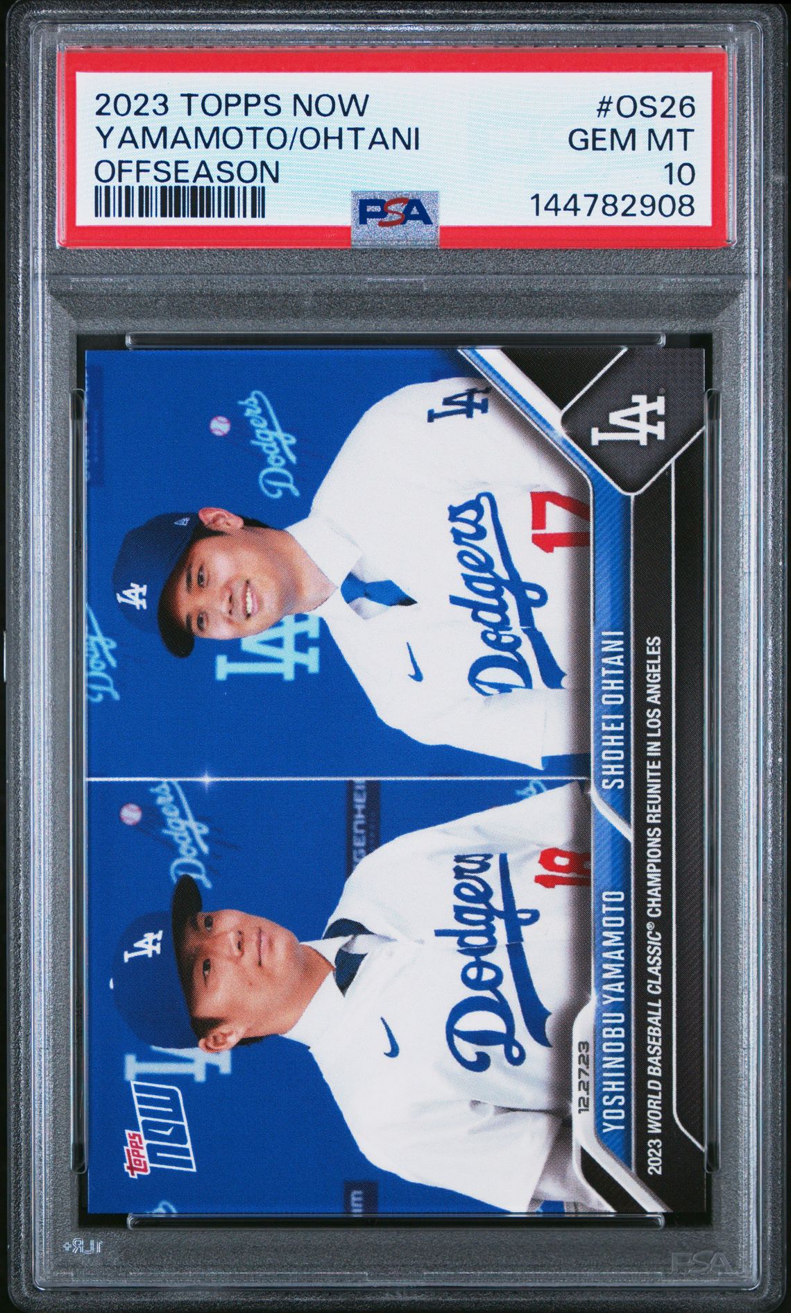 2023 Topps Now Offseason Yamamoto/Ohtani #Os26 Gem Mt 10 front