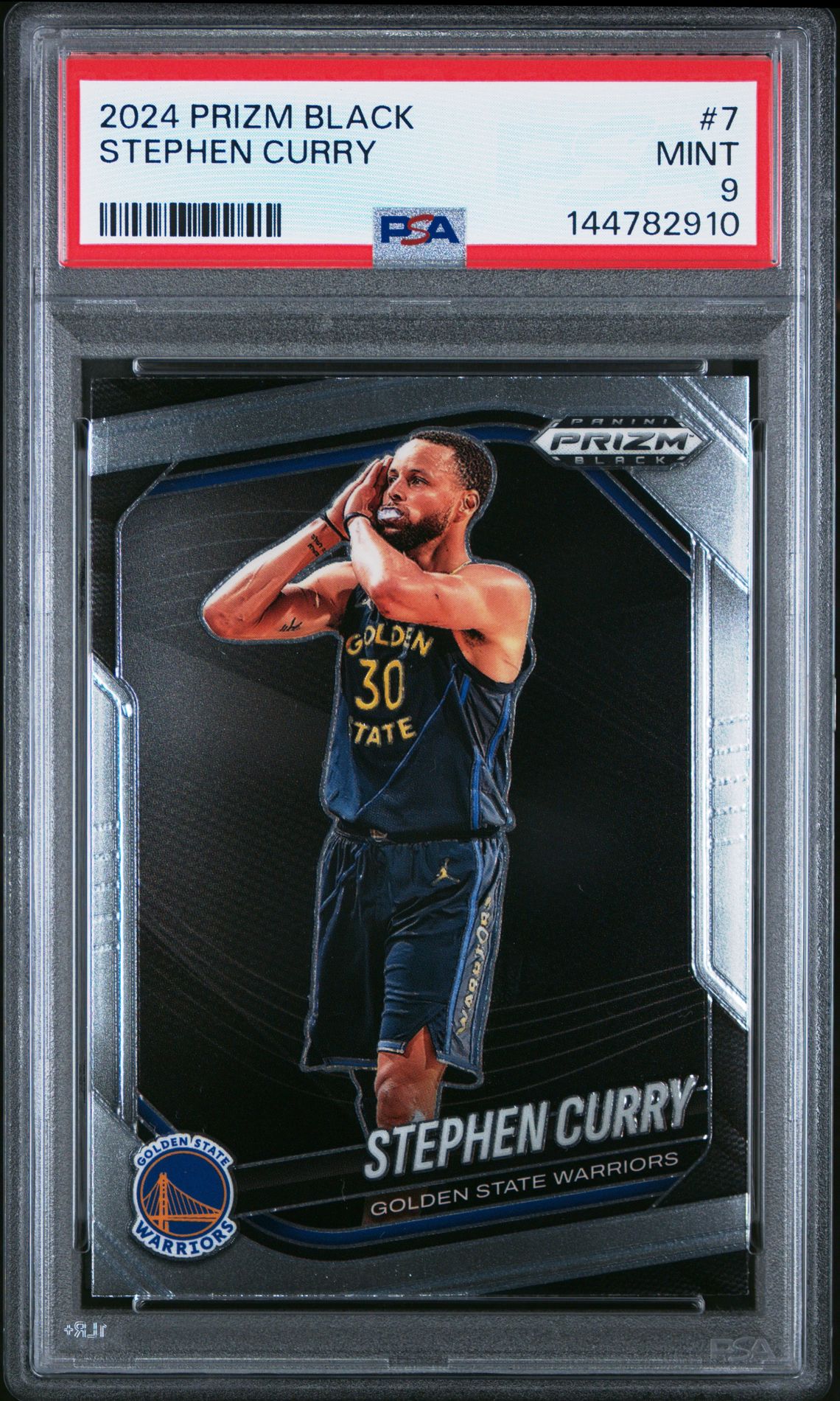 2024 Panini Prizm Black Stephen Curry #7 Mint 9 front