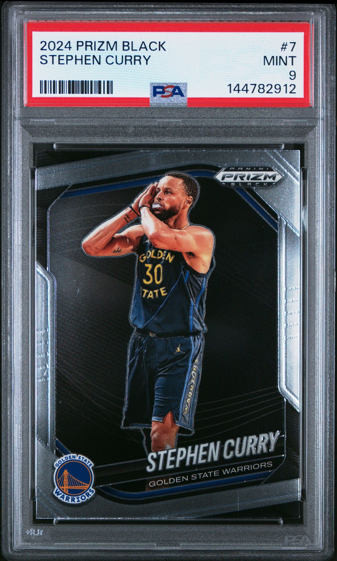 2024 Panini Prizm Black Stephen Curry #7 Mint 9 front