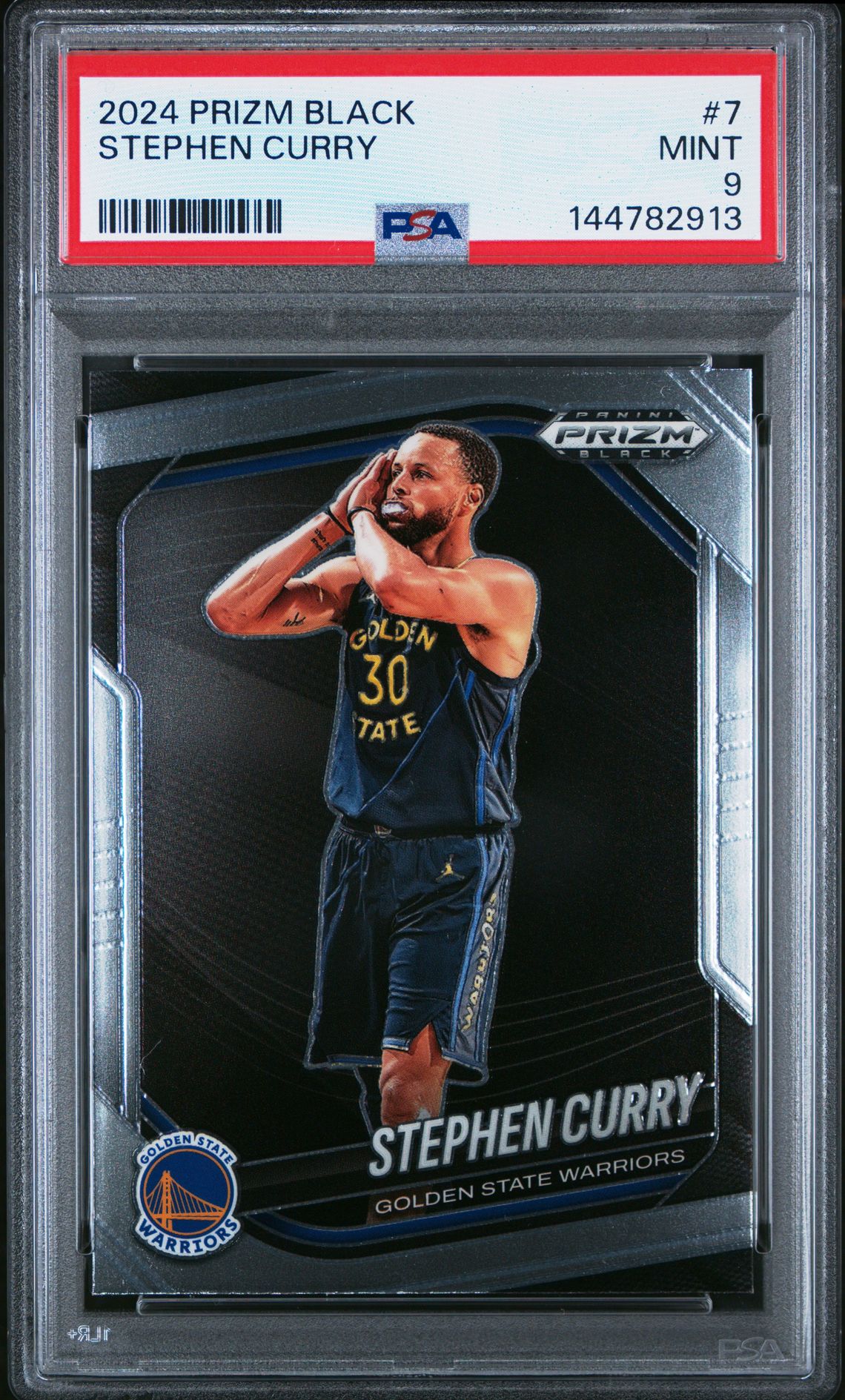 2024 Panini Prizm Black Stephen Curry #7 Mint 9 front