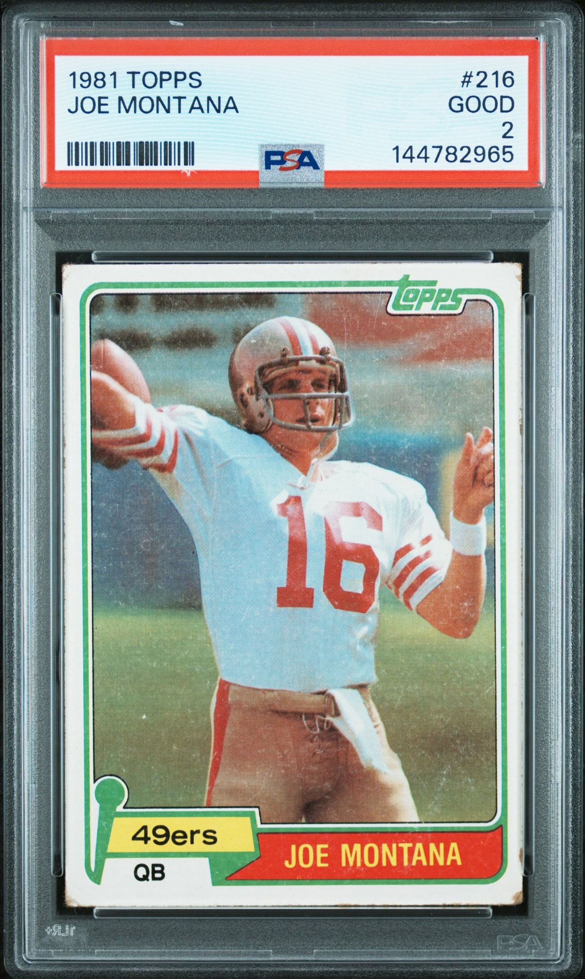 1981 Topps Joe Montana #216 Good 2 front