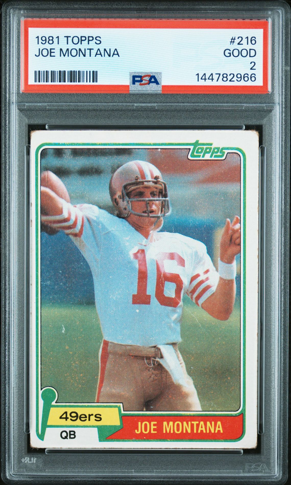 1981 Topps Joe Montana #216 Good 2 front