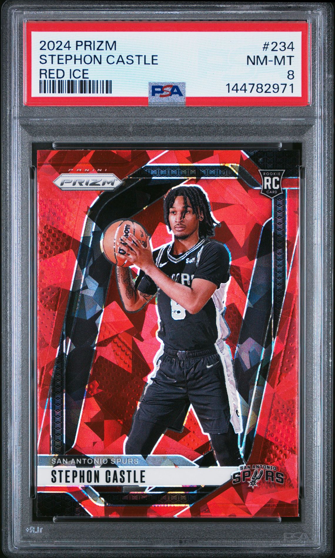 2024 Panini Prizm Stephon Castle #234 (Red Ice) Nm-Mt 8 front