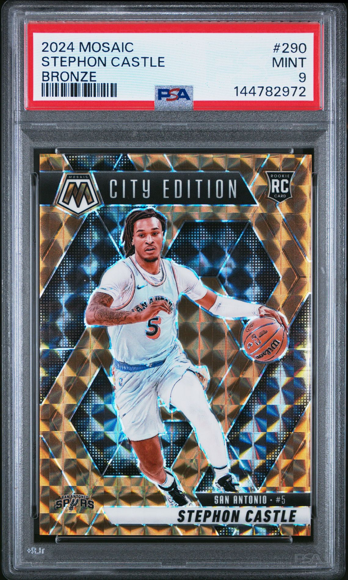 2024 Panini Mosaic Stephon Castle #290 (Bronze) Mint 9 front