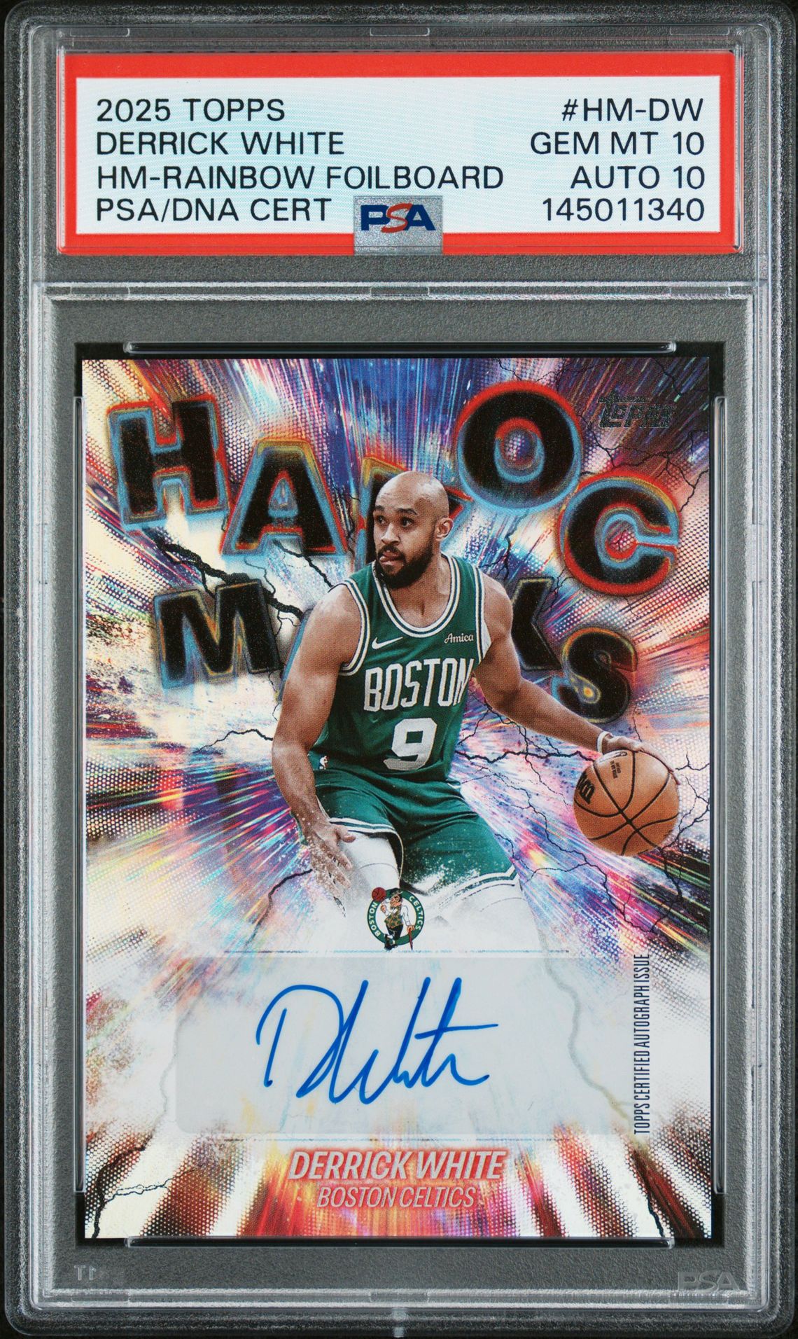 2025 Topps TOPPS HAVOC MARKS HM-RAINBOW FOILBOARD #HM-DW Derrick White front
