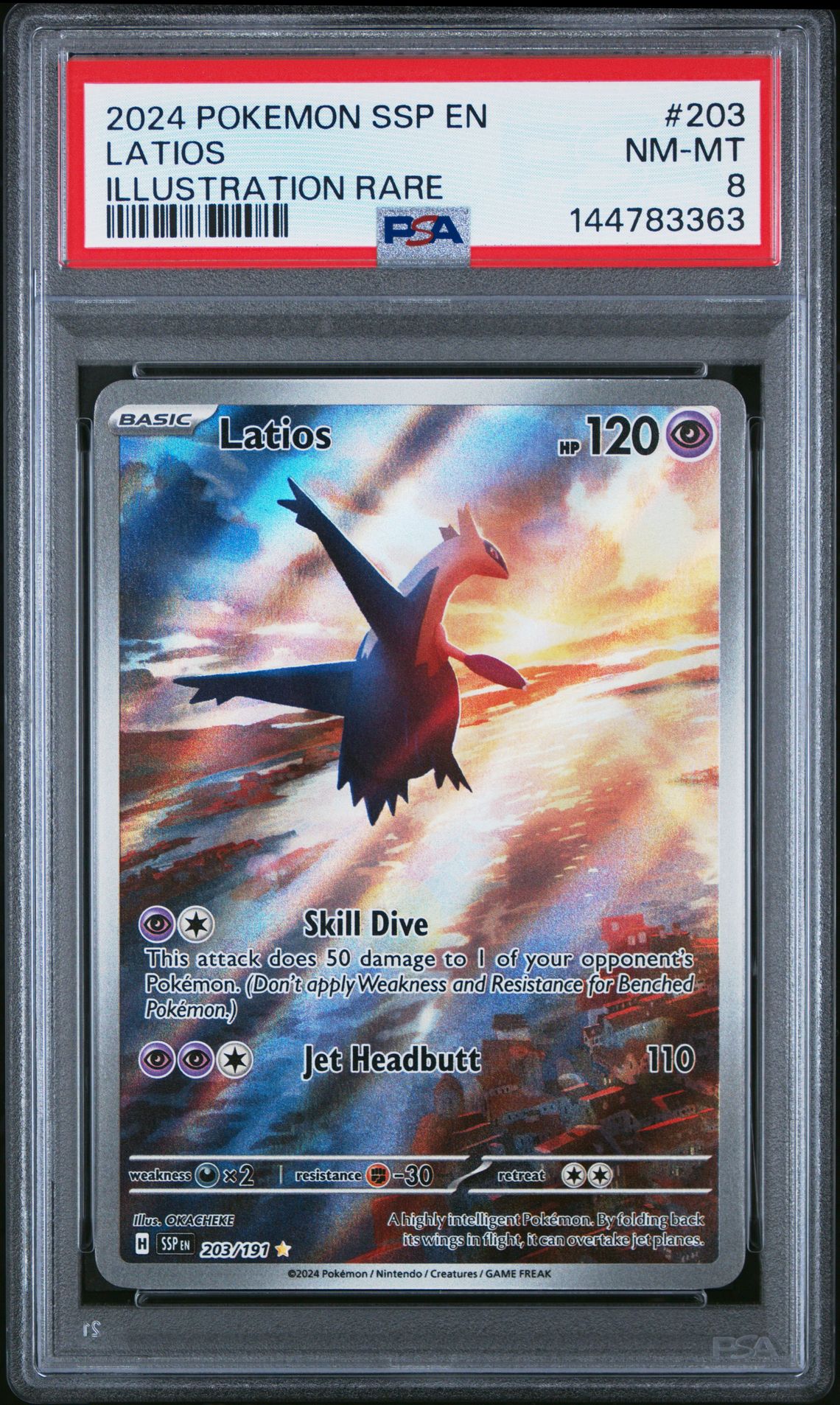 2024 Pokemon Ssp En-Surging Sparks Latios #203 (Illustration Rare) Nm-Mt 8 front
