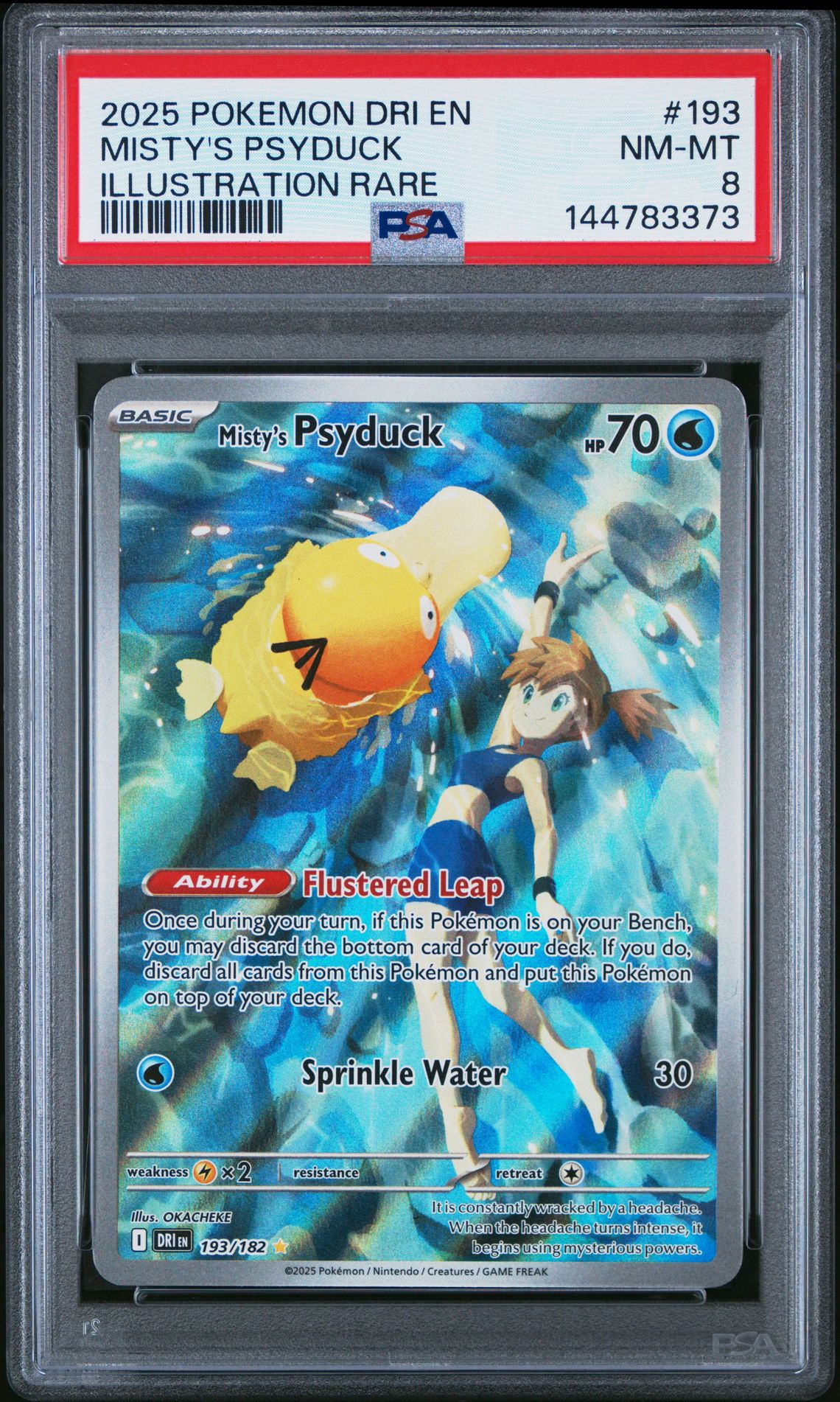 2025 Pokemon Dri En-Destined Rivals Misty's Psyduck #193 (Illustration Rare) Nm-Mt 8 front
