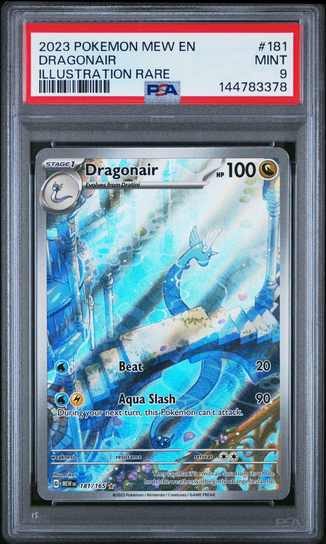 2023 Pokemon Mew En-151 Dragonair #181 (Illustration Rare) Mint 9 front