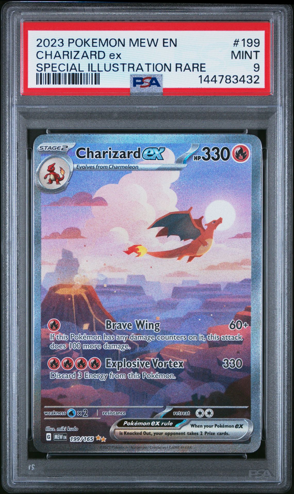 2023 Pokemon Mew En-151 Charizard Ex #199 (Special Illustration Rare) Mint 9 front