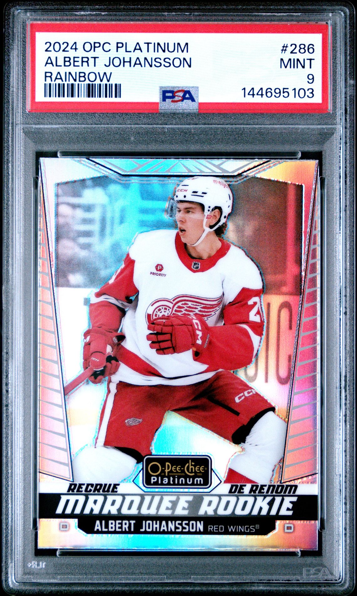 2024 Upper Deck O-Pee-Chee Platinum Albert Johansson #286 (Rainbow) Mint 9 front