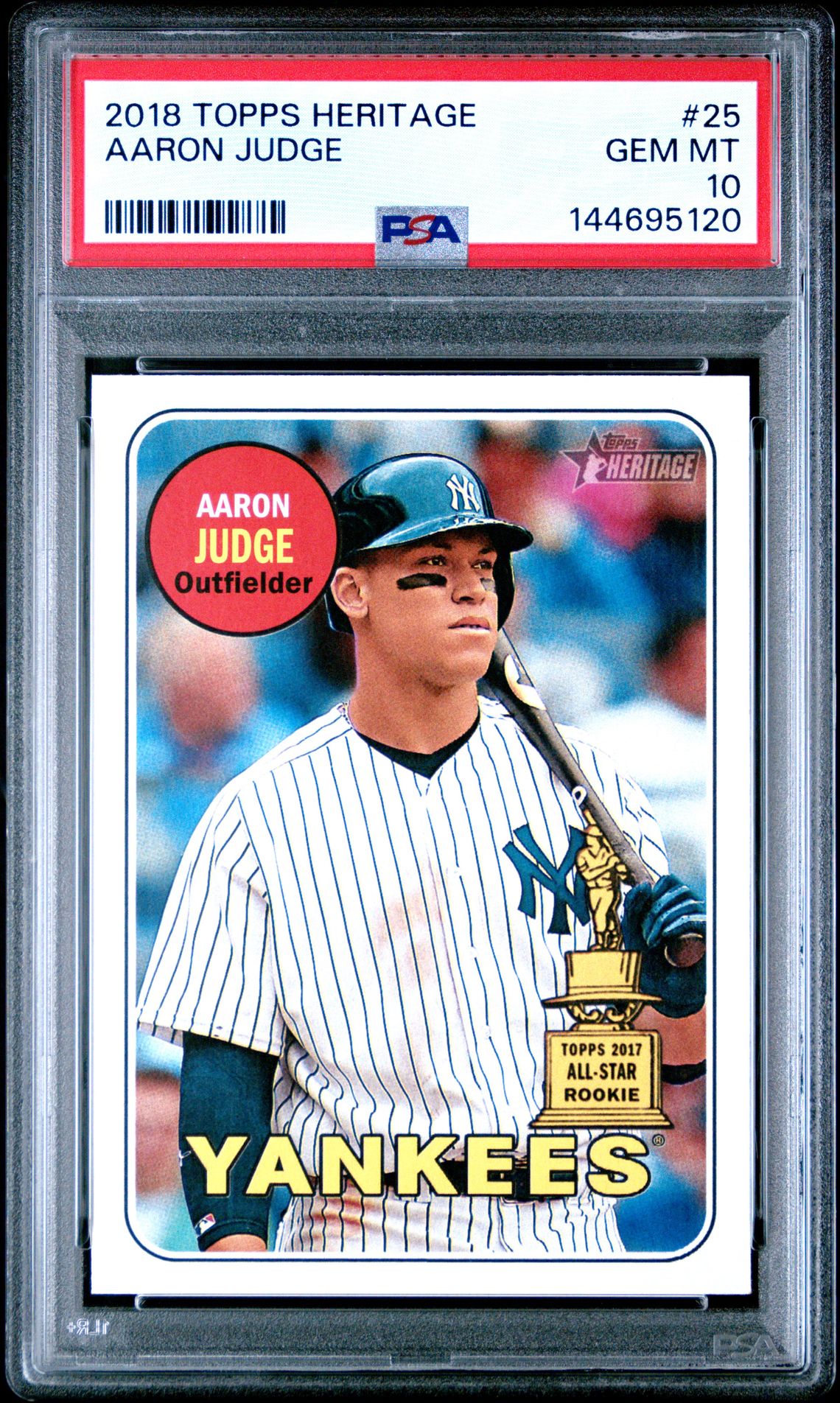 2018 Topps Heritage Aaron Judge #25 Gem Mt 10 front